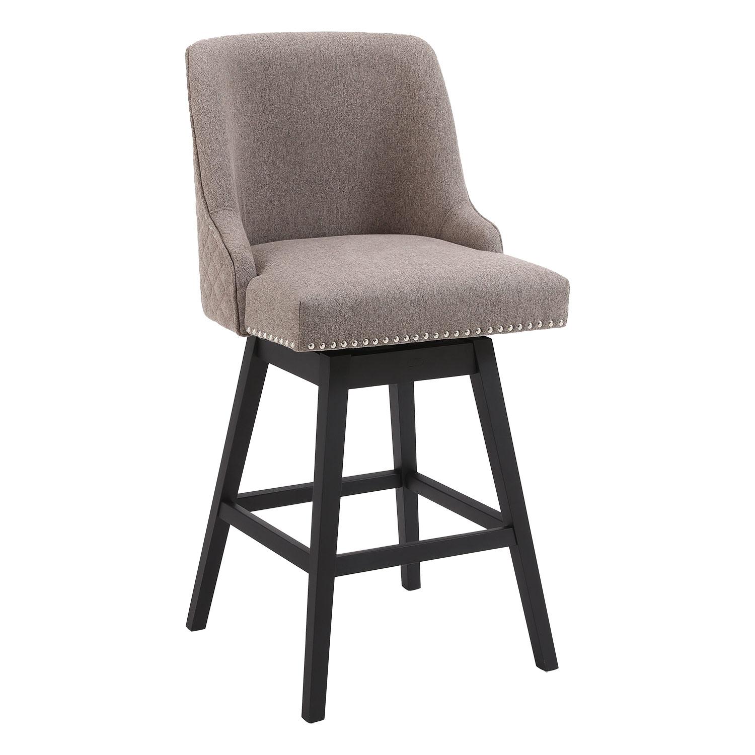Tabouret de comptoir avec pieds en bois 2 pièces