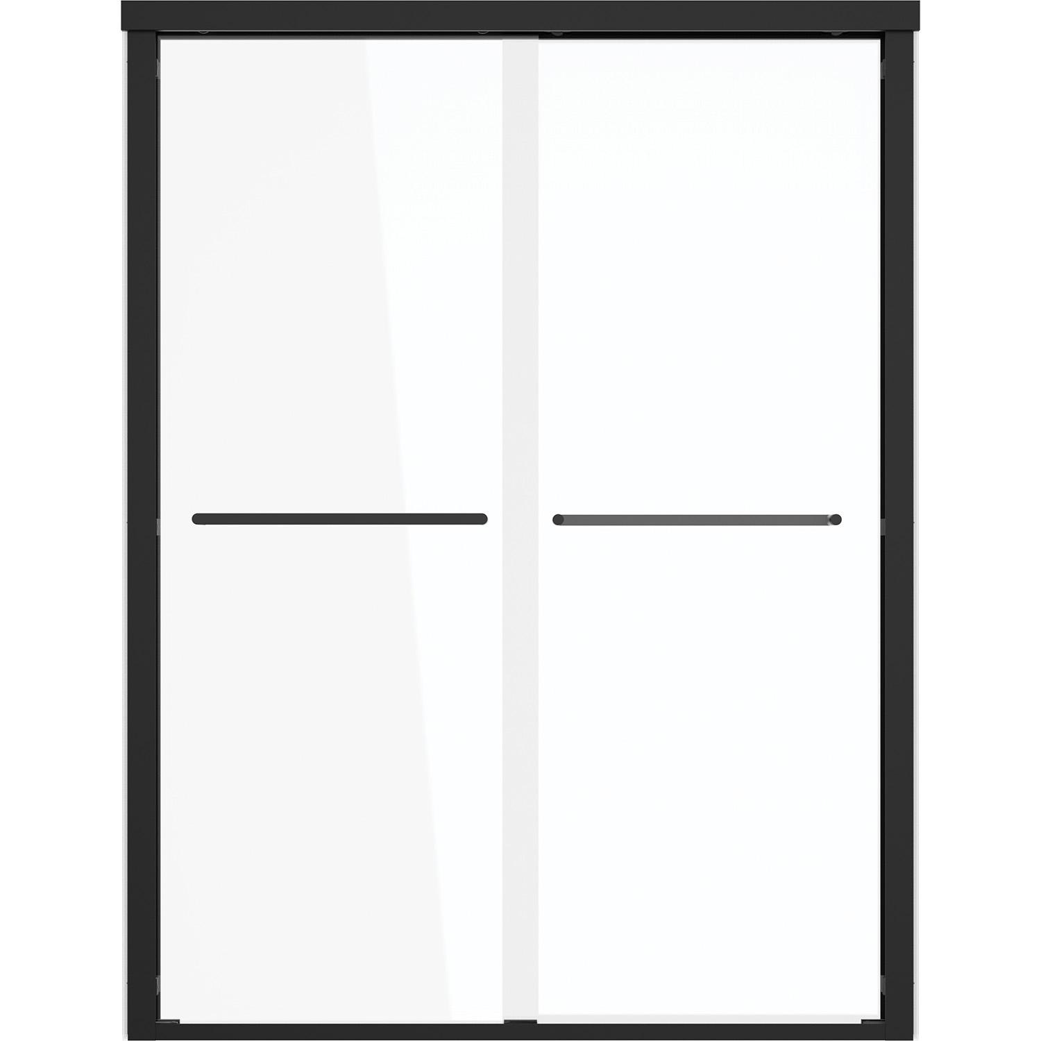 Porte de douche Maynor 52" 56" Lx73" noir mat