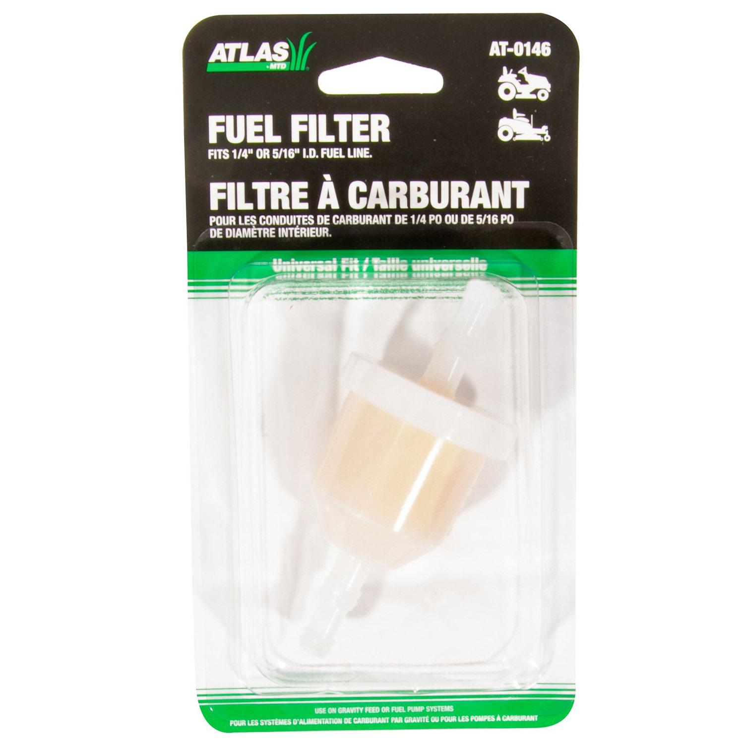 Universal Tractor Fuel Filter Fits 1/4" 5/16" I.D. Fuel Line