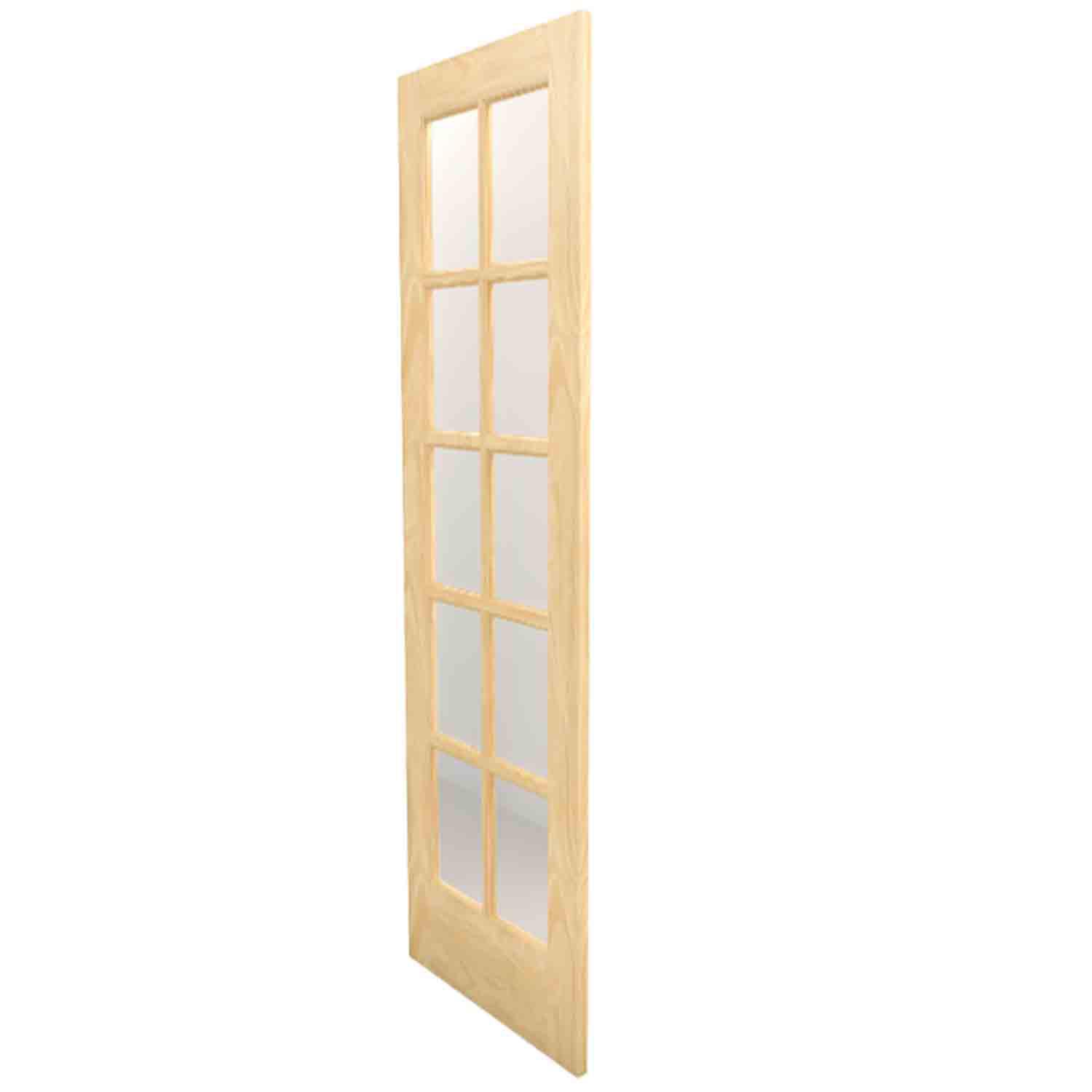 28" x 80" 10-Lite Finger Jointed Pine French Interior Door

