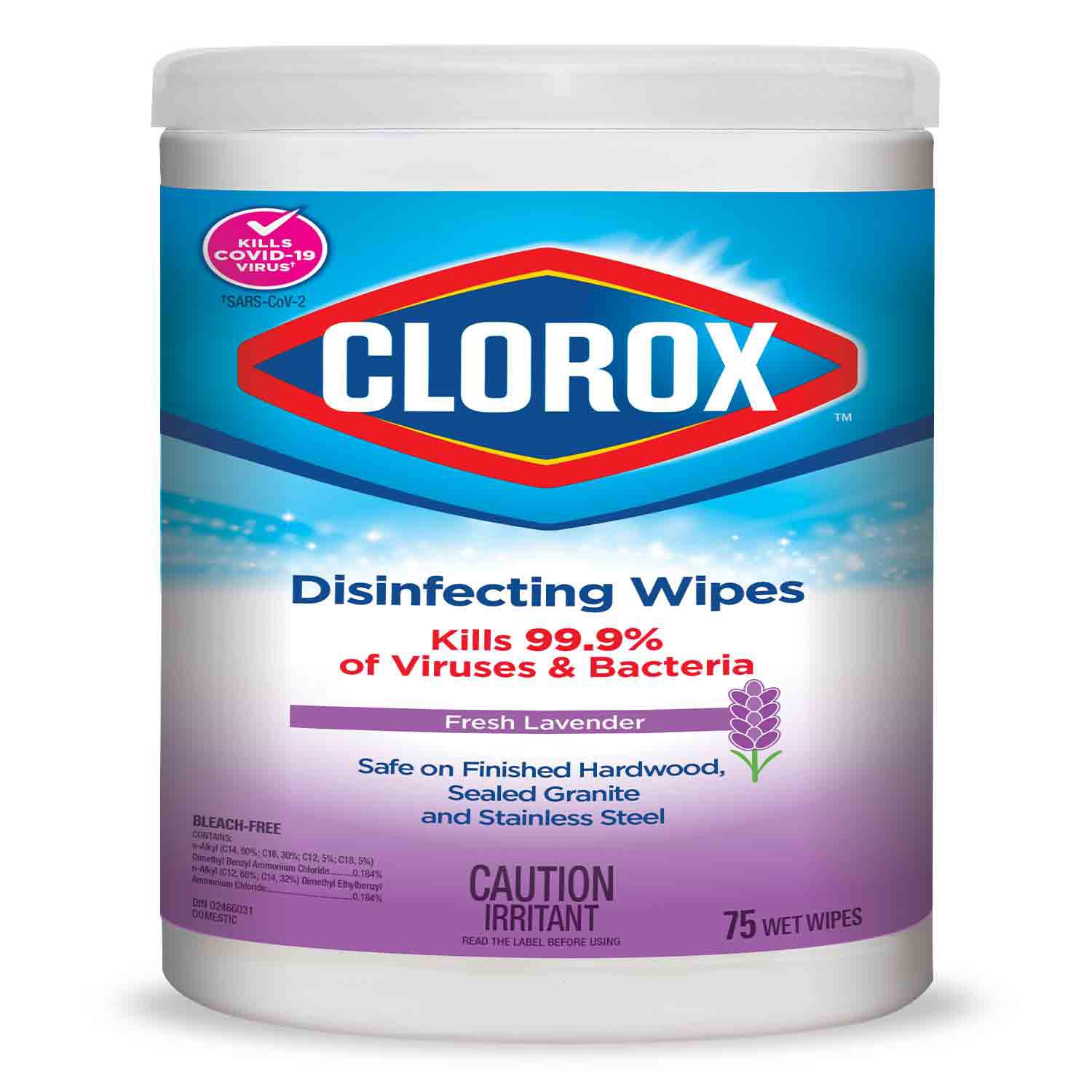 Lavender Disinfecting Wipes-75 Count