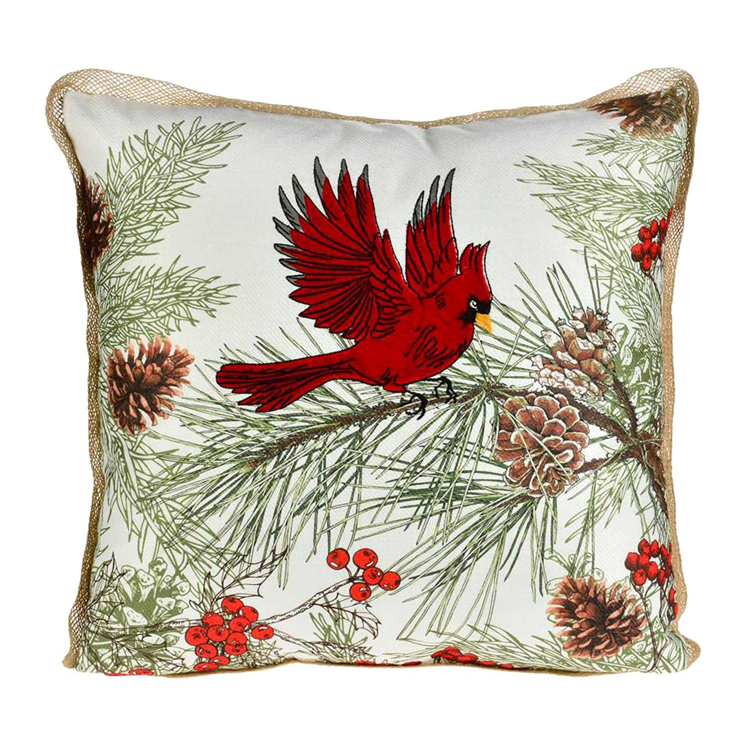 Coussin cardinal 18" x 18"