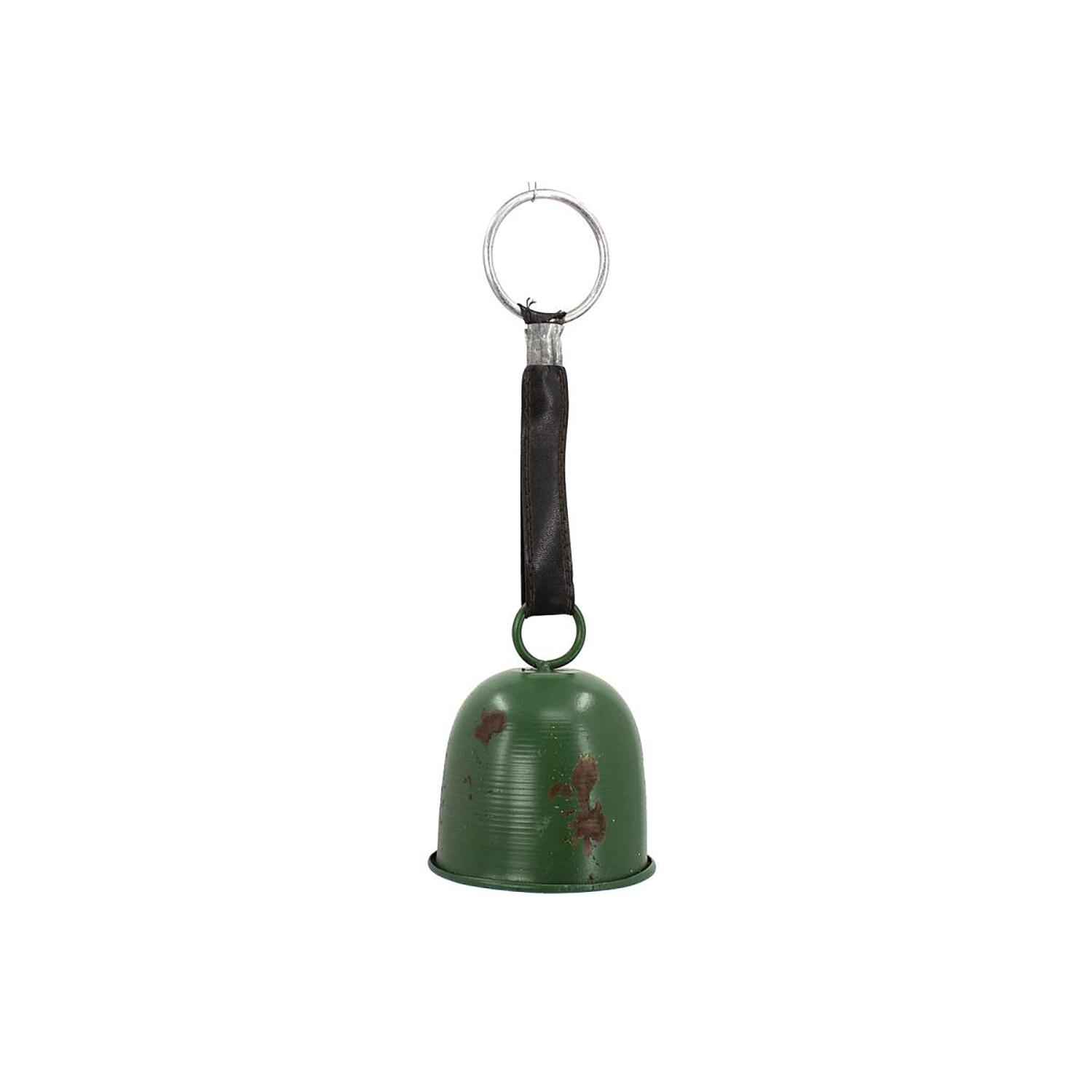 Cloche en métal suspendue verte 24"