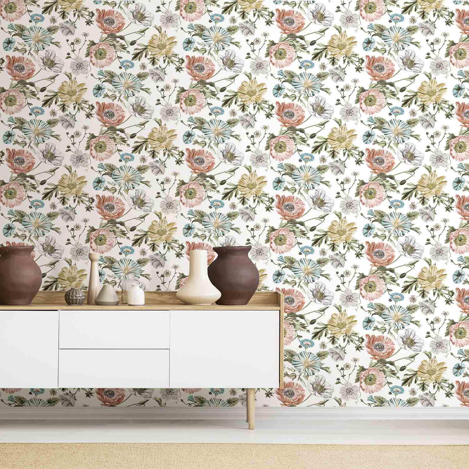 Papier peint RoomMates Anémone rose