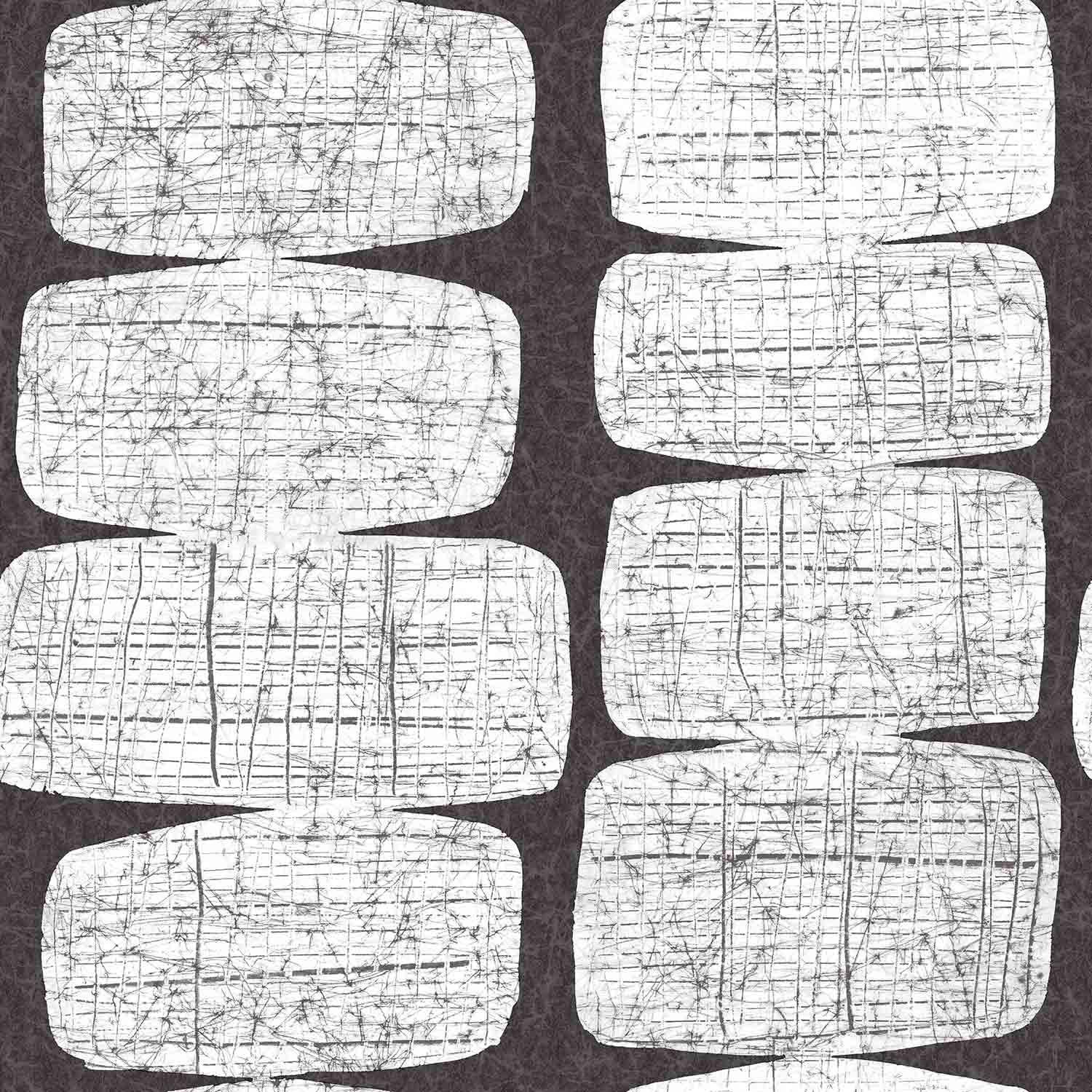 Papier peint autocollant RoomMates géométrique noir et blanc