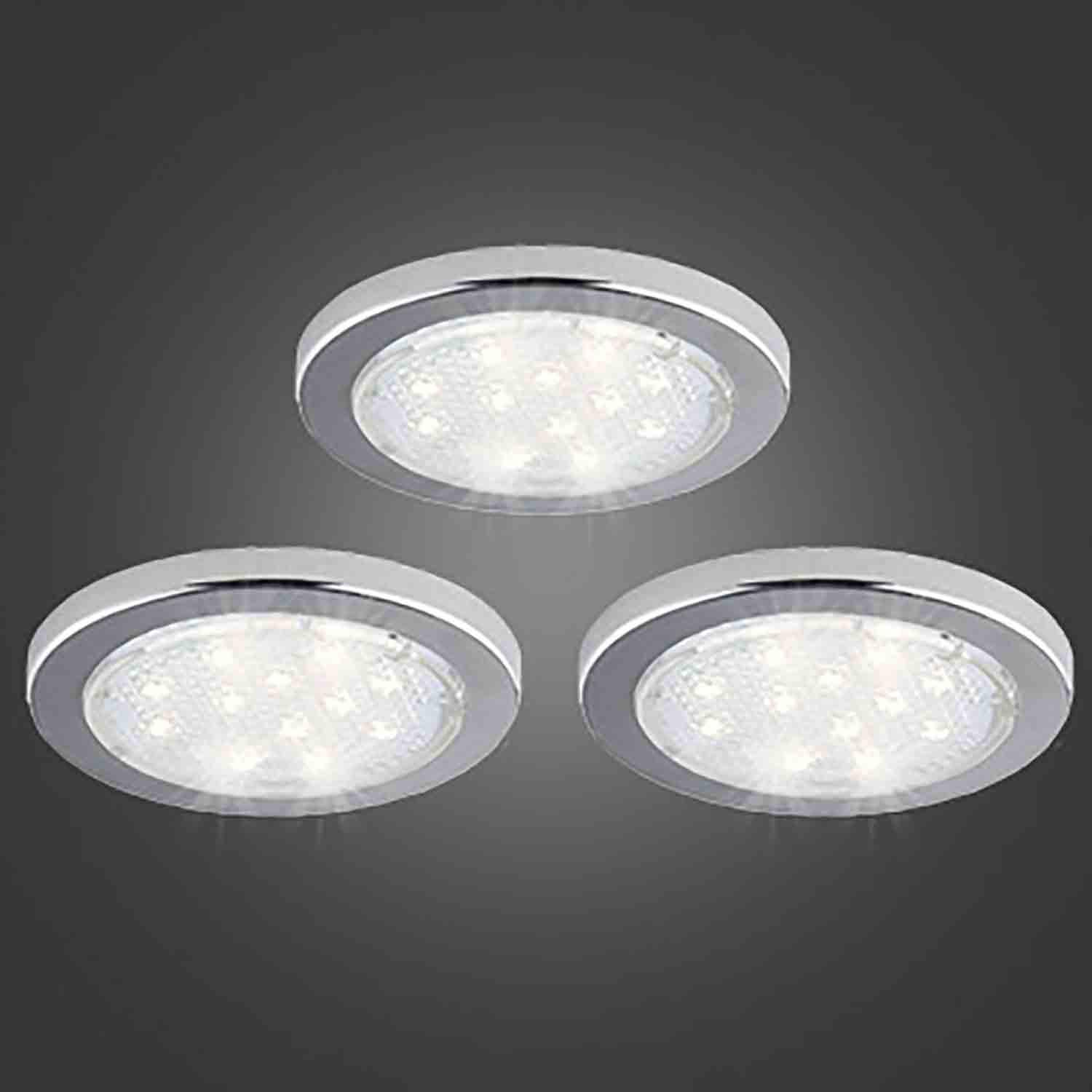 Lumière Puck LED Argent BAZZ Sous-Armoires - 3/Paquet