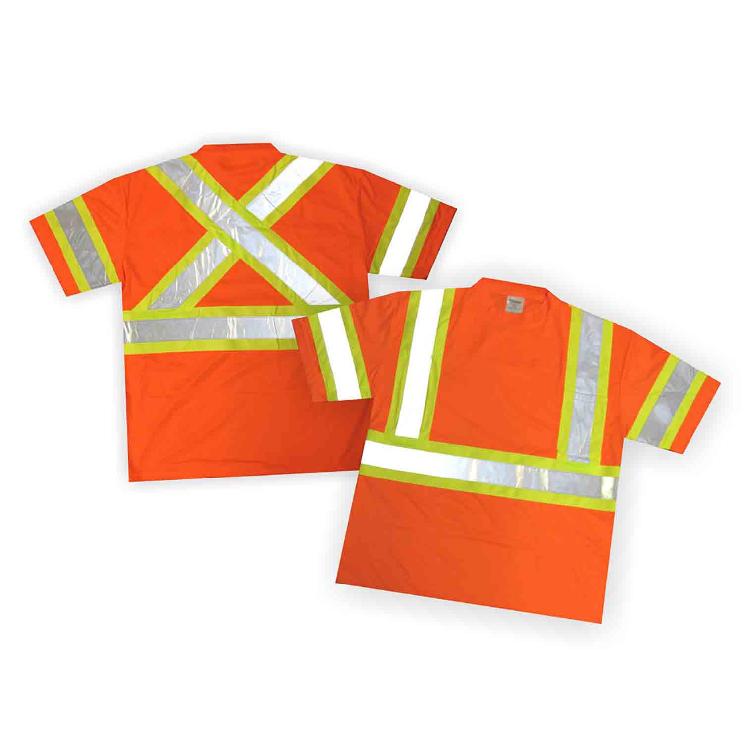 Polyester Green Mesh Traffic T-Shirt-Large