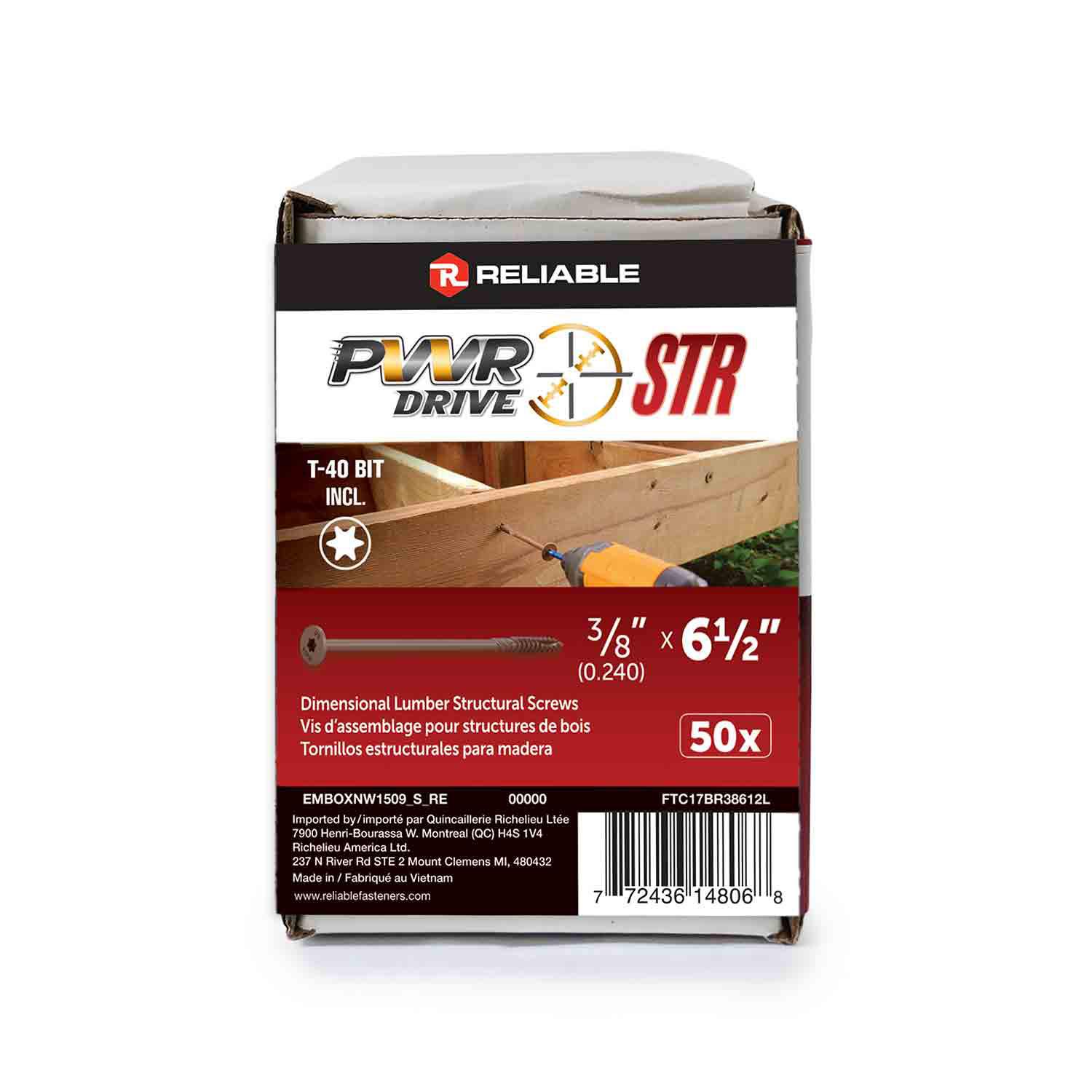 Structural Framing Screw-3/8" x 6-1/2"-50/Pack