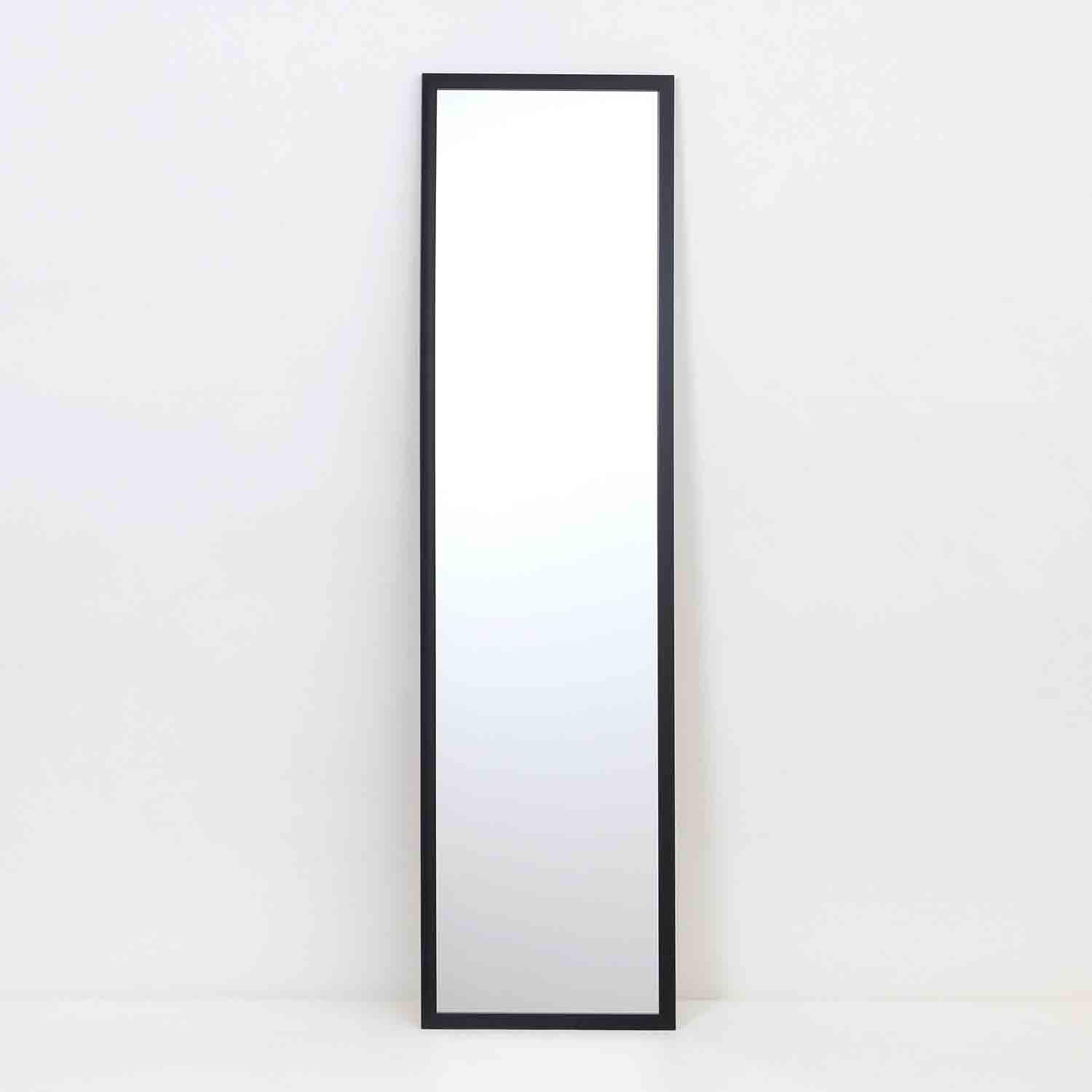 Miroir de porte noir 13" x 49"
