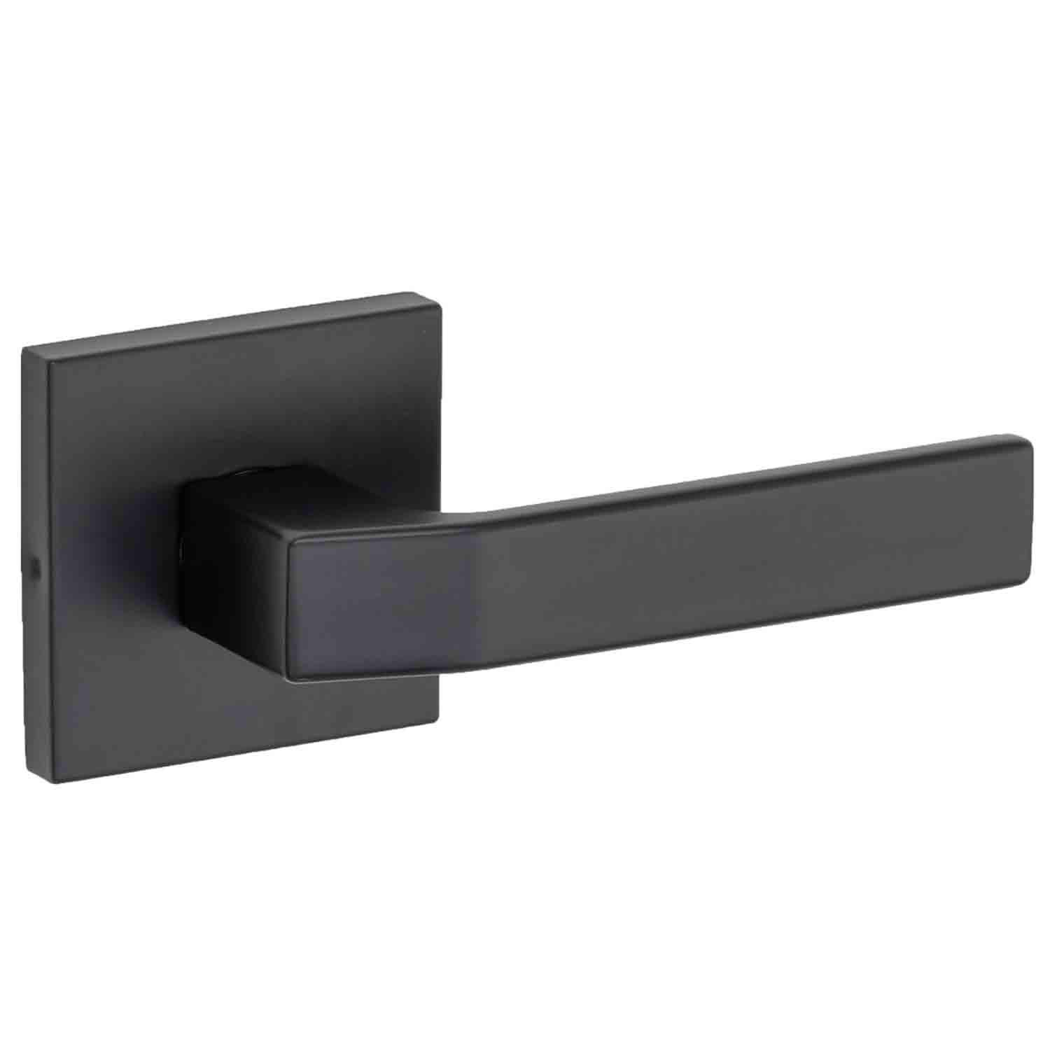 Ramp Up Lever Square Rose Passage Matte Black