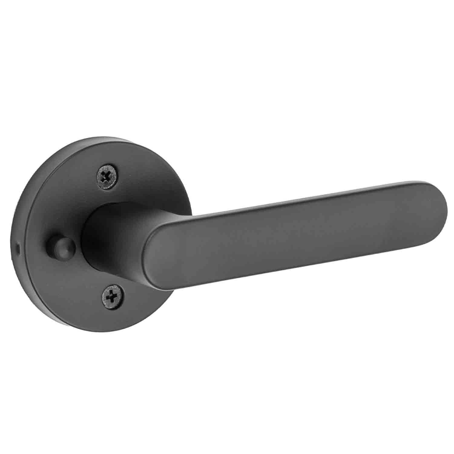 Free Style Lever Round Rose Privacy Matte Black