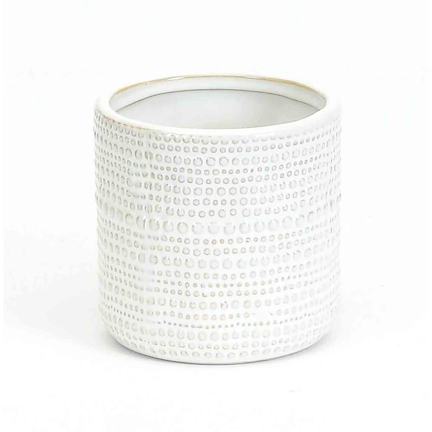 Pot Texturé Blanc 4.5’’