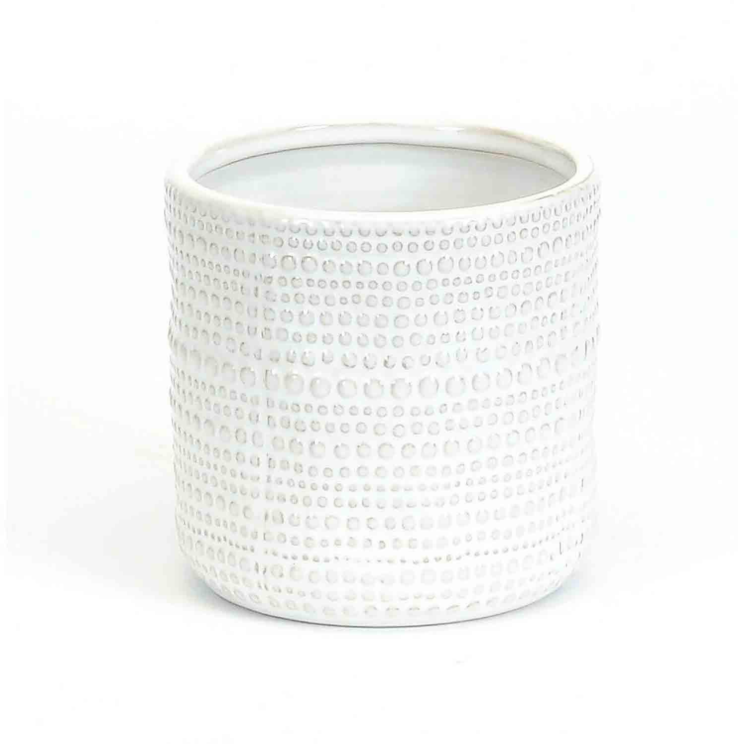 Pot Texturé Blanc 5.5’’
