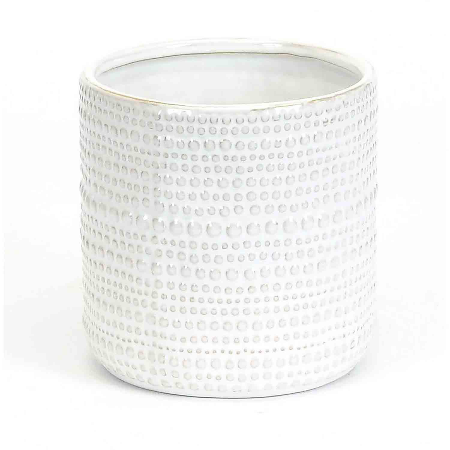 Pot texturé blanc 6.5’’