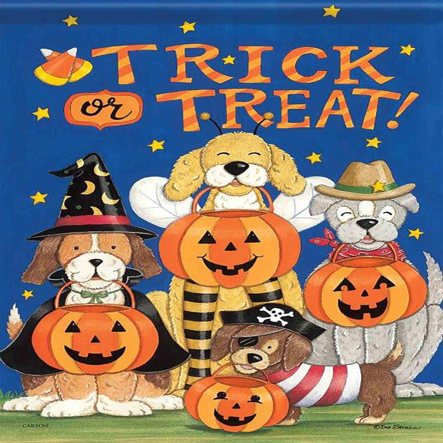 Halloween Garden Flag Halloween Pups