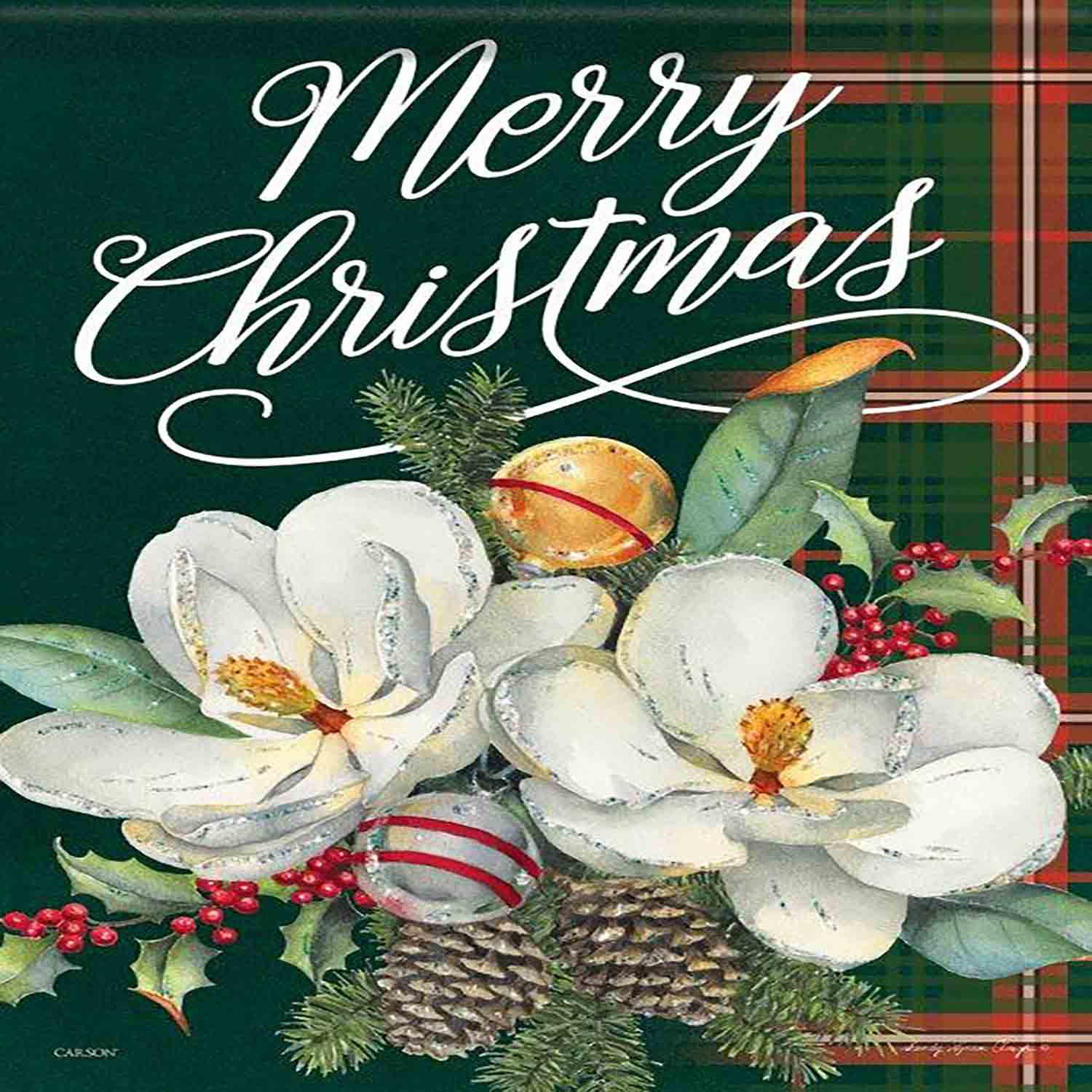 Winter Garden Flag Elegant Christmas