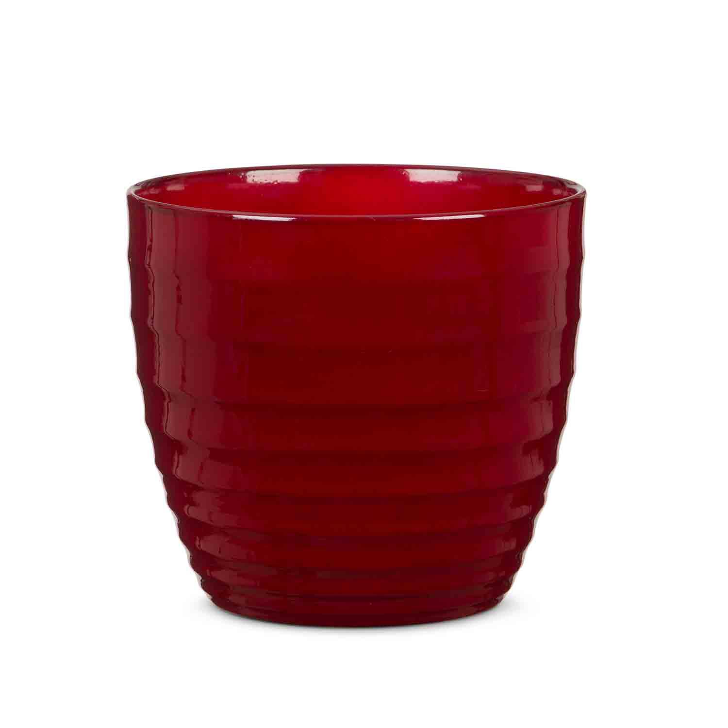 Pot Céramique Rouge Foncé 6,5"