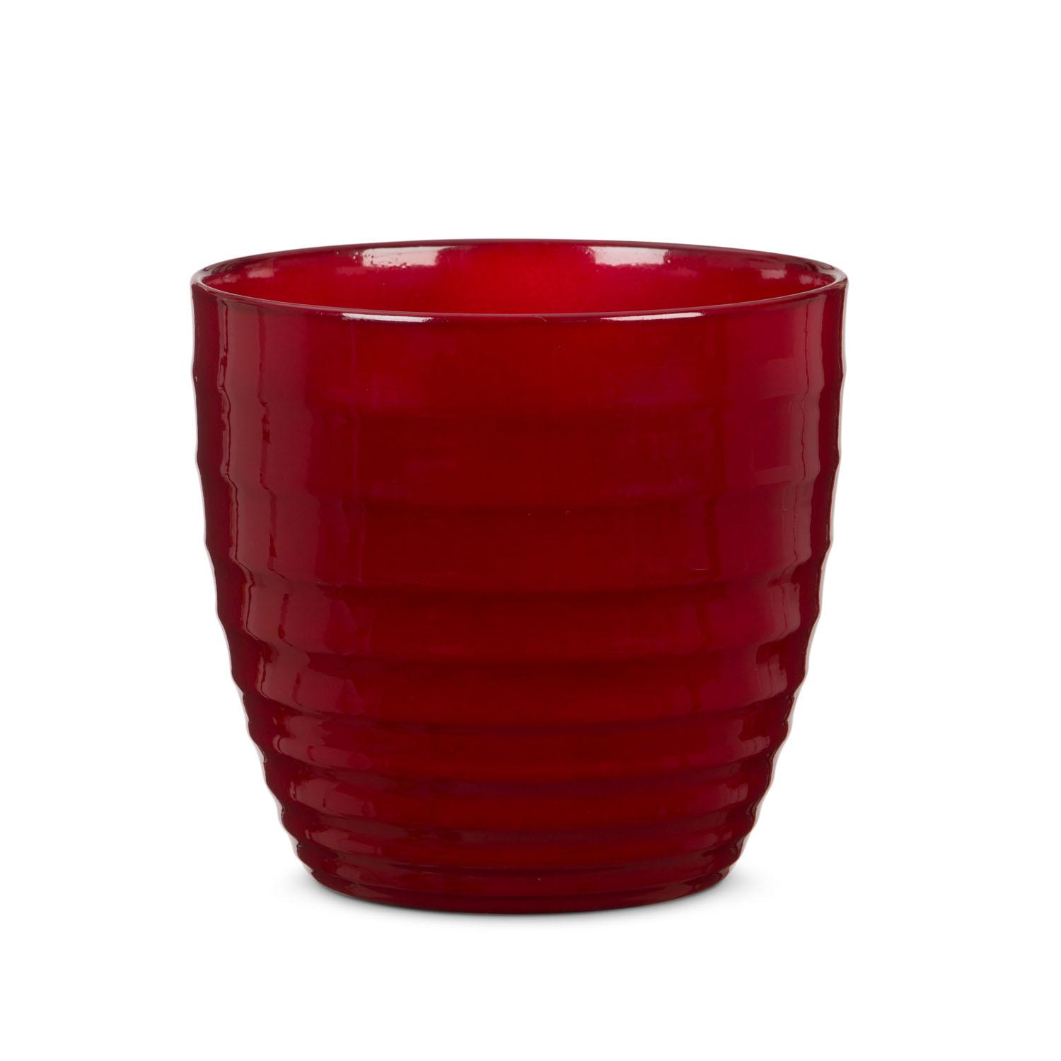 Pot Dark Red Ceramic 11"