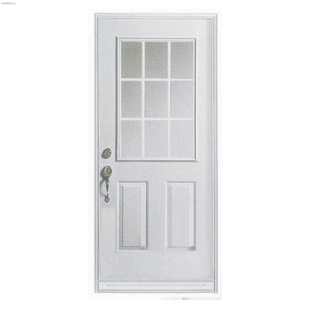 36"x80" 9-Lite Vinyl Clad Inswing Door 6-5/8"-PVC Sill