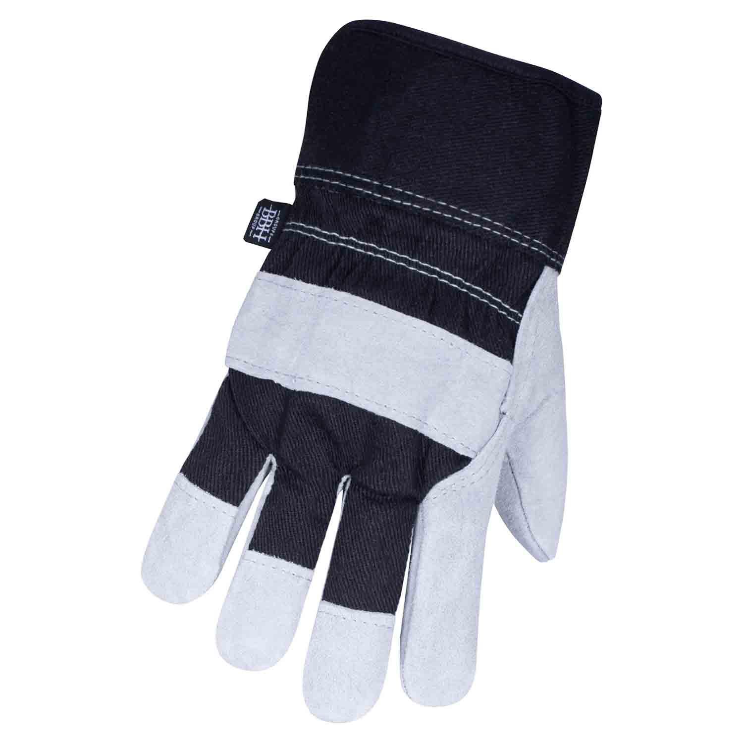 Cowsplit Leather Pile Lined Glove Assorted Colour-Large