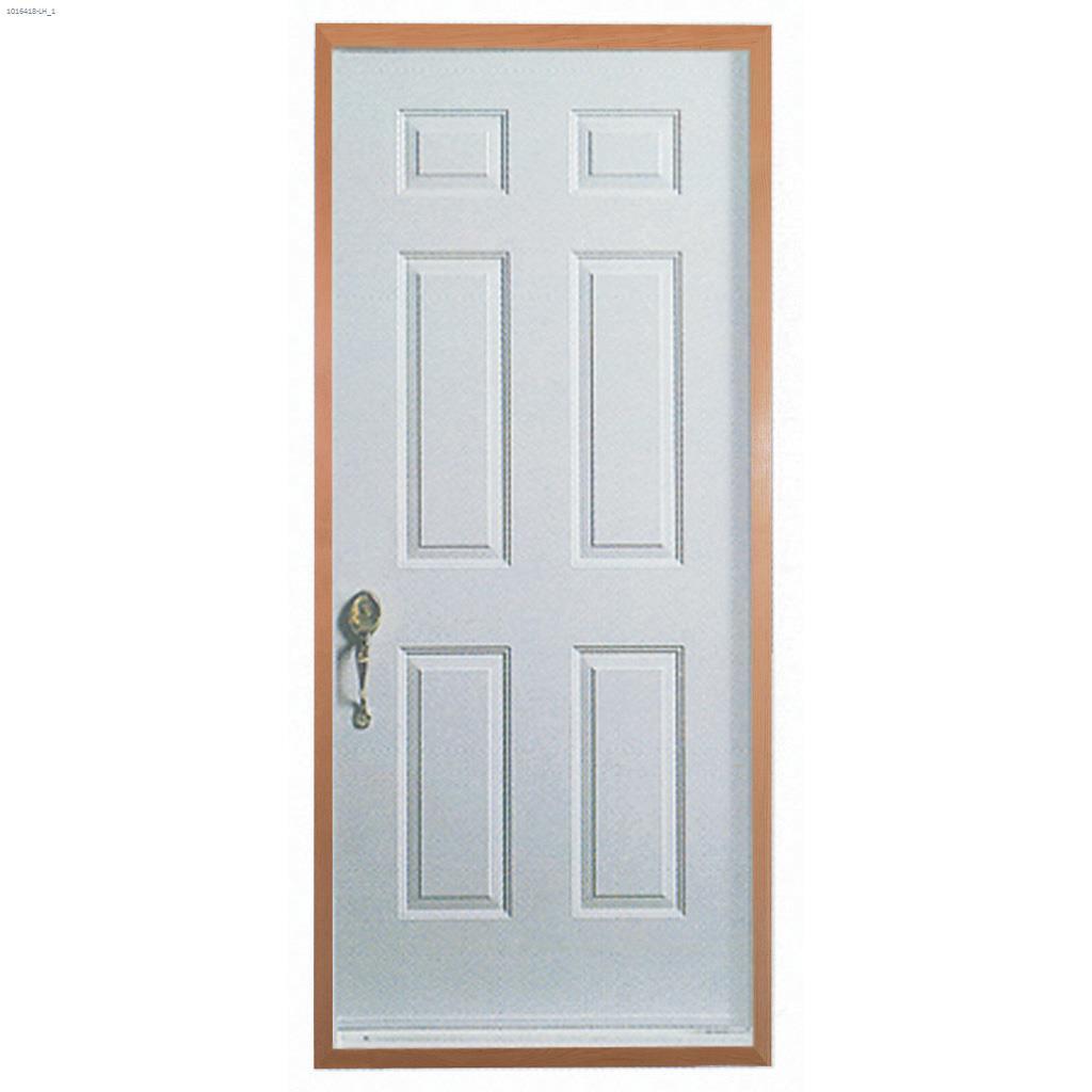 Porte 32"x80" 6 panneaux naturel int. 4-5/8" seuil PVC