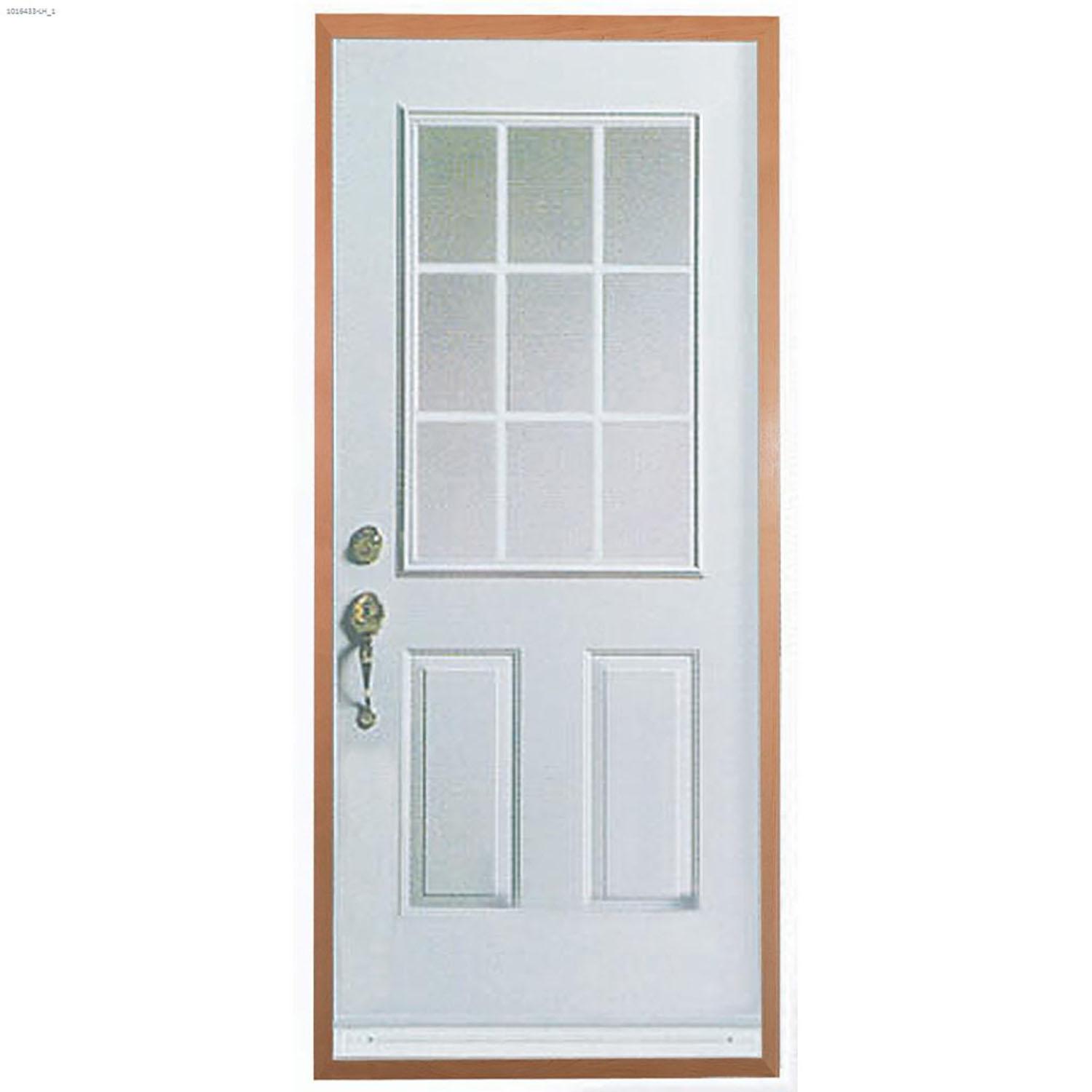 36"x80" 9-Lite Natural Inswing Door 4-5/8"-PVC Sill