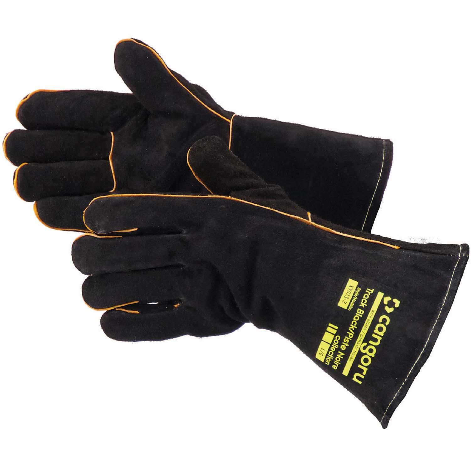 Gants Cuir Barbecue/Soudure Noirs
