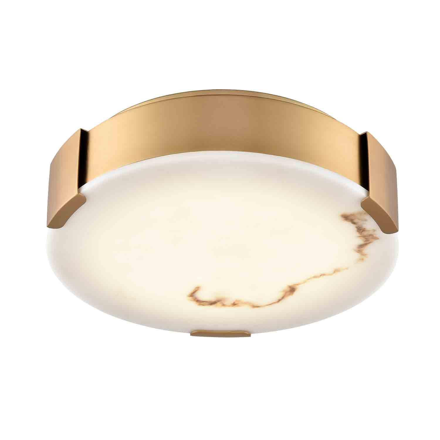 Petra 14" Brass Flush Mount Light