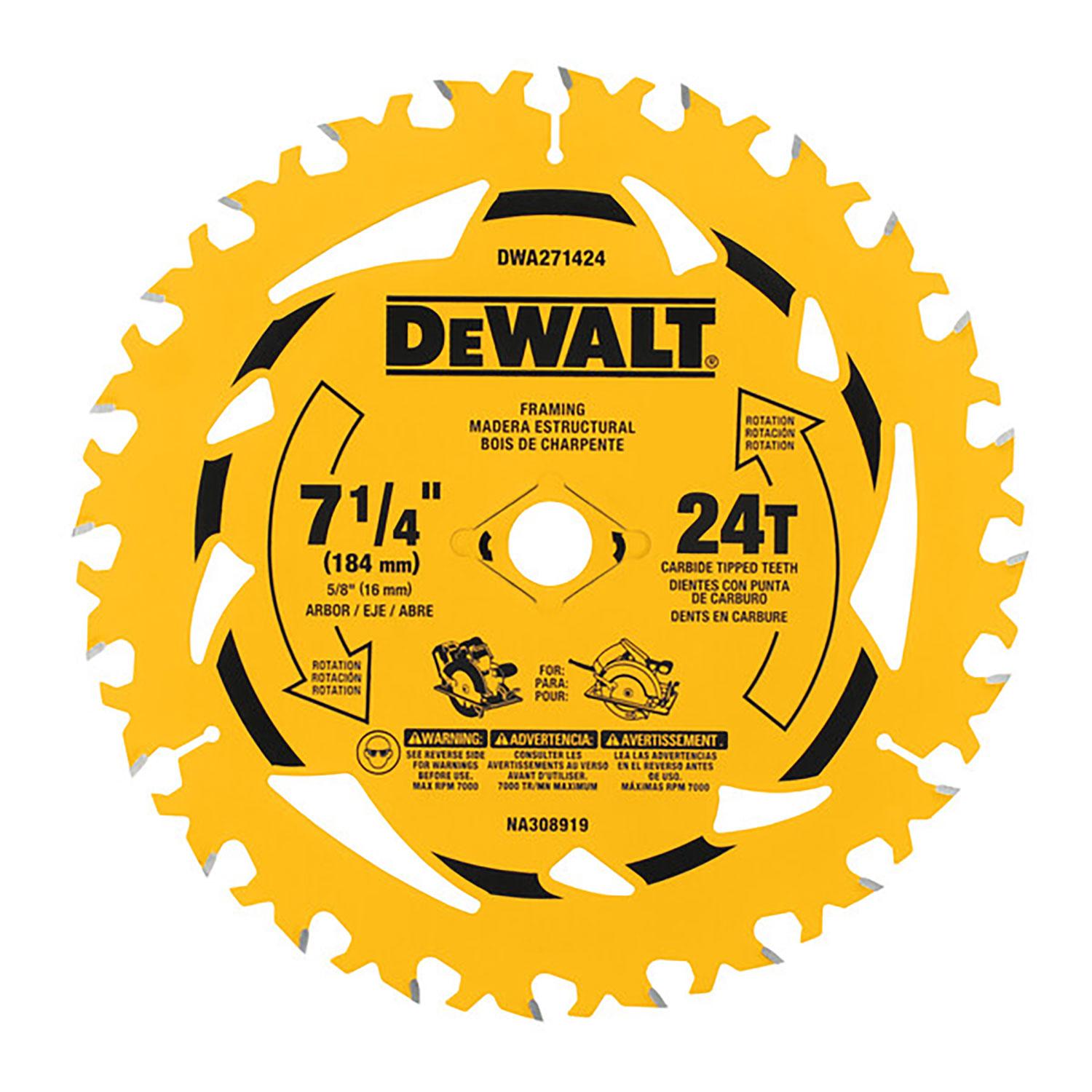 7-1/4" 24 Tooth Single Blade