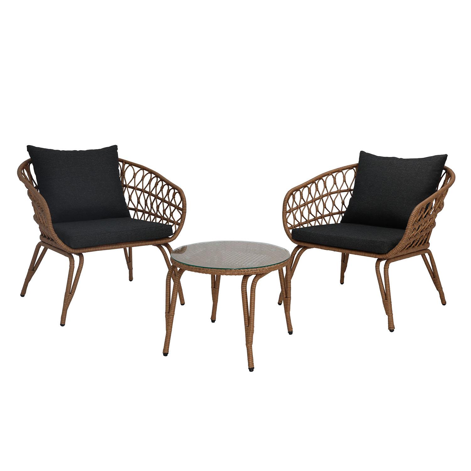 Paradise Conversation Set-Black