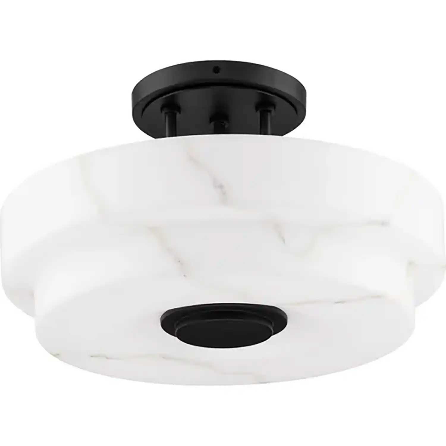 Tosca Matte Black Semi-Flush Mount Light
