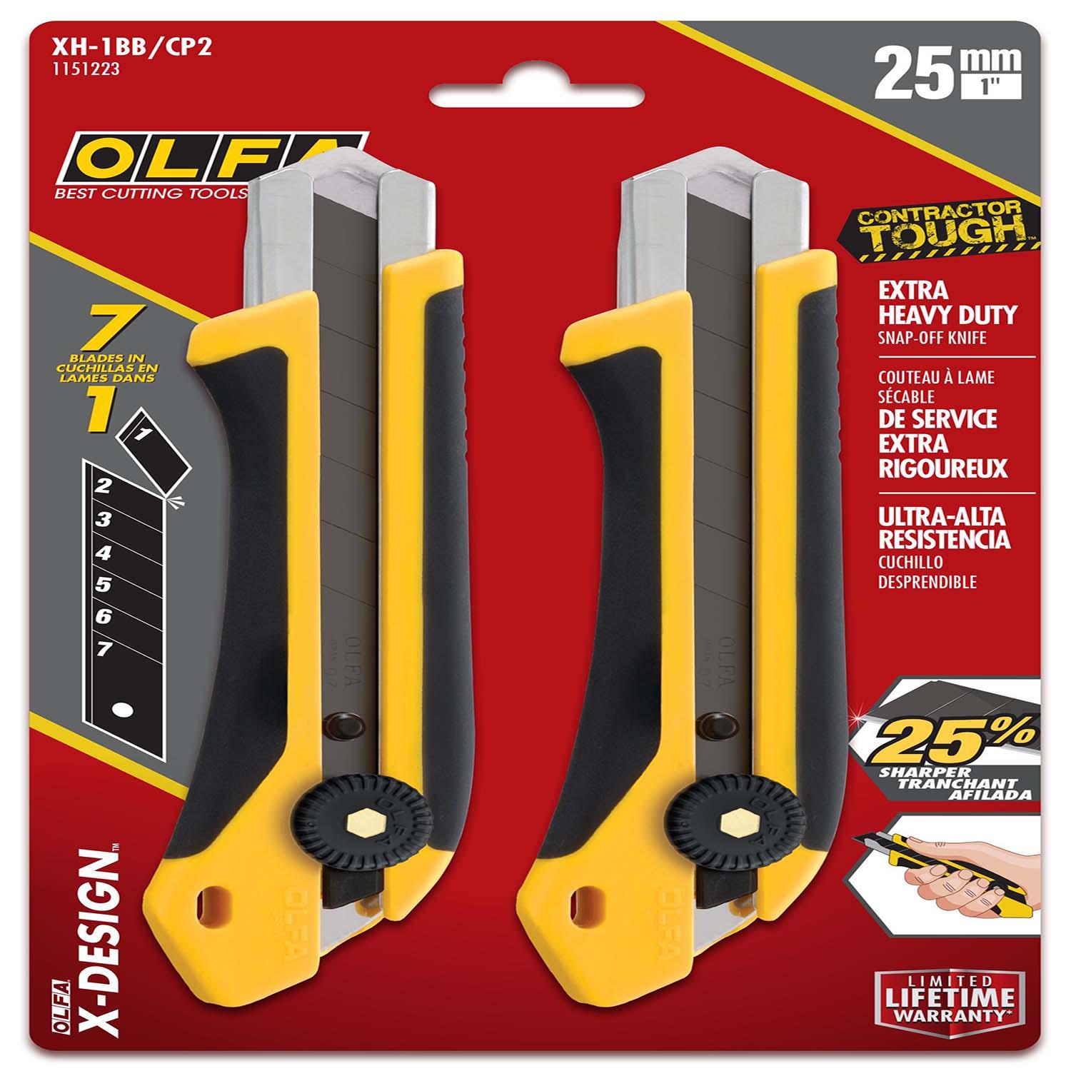 Fiberglass Ratchet-Lock Knife 25mm-2/Pack