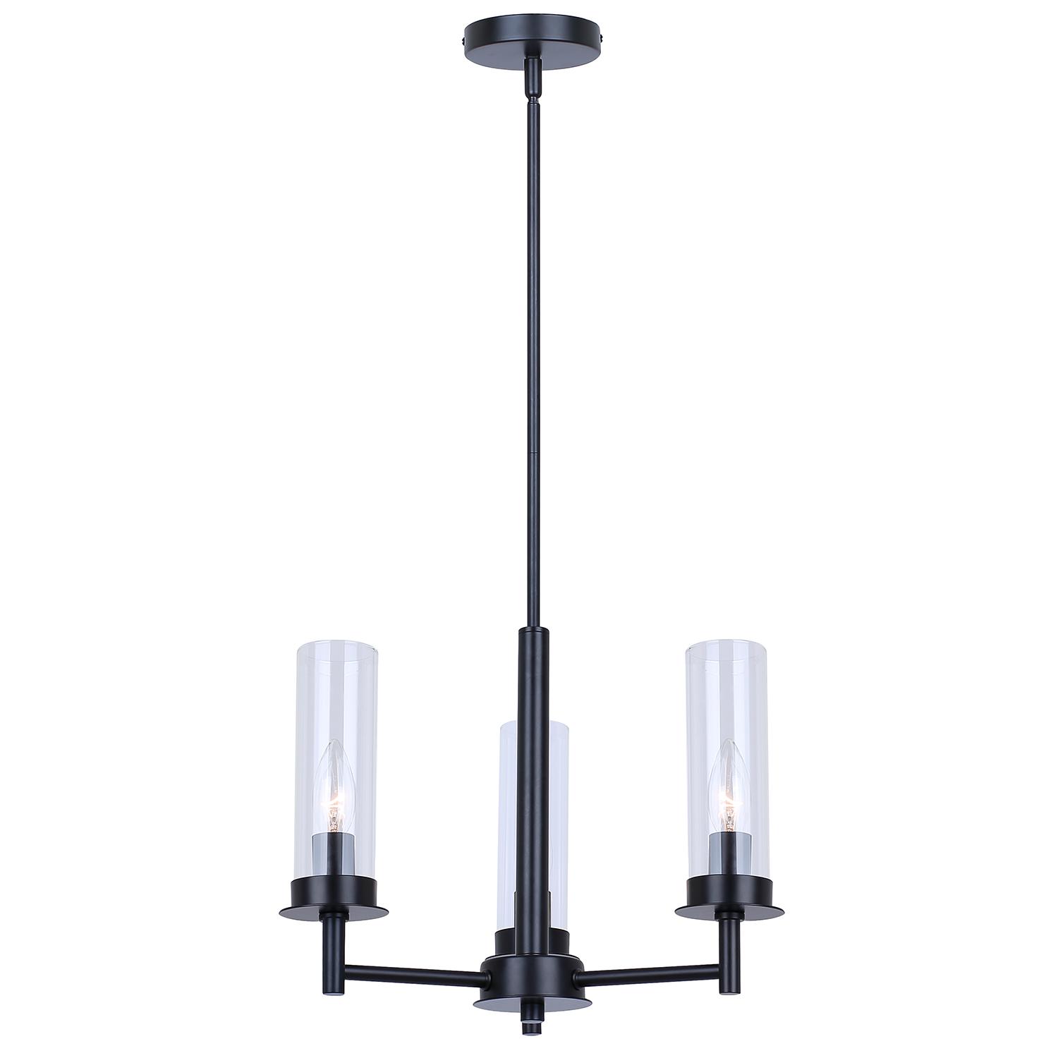 Benson 3-Light Chandelier-BLK
