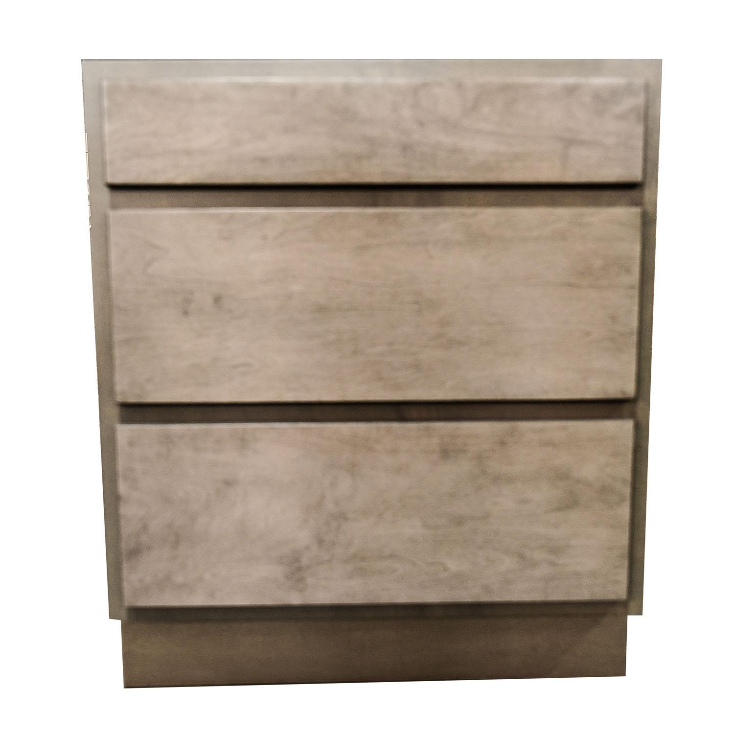 Bloc 3 Tiroirs Naturel 30"