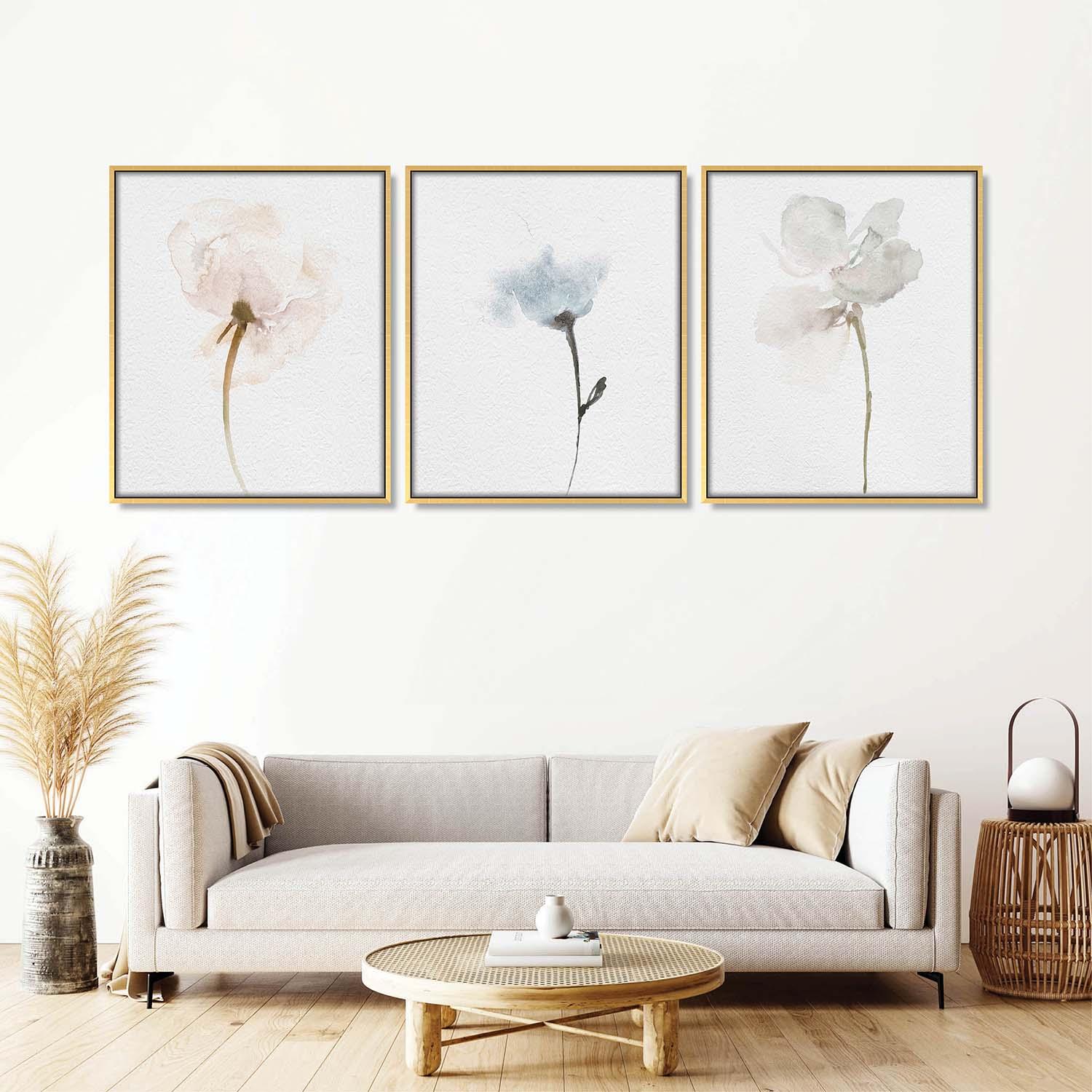 Art sur toile encadré assorti 20"x24" (ensemble de 3)