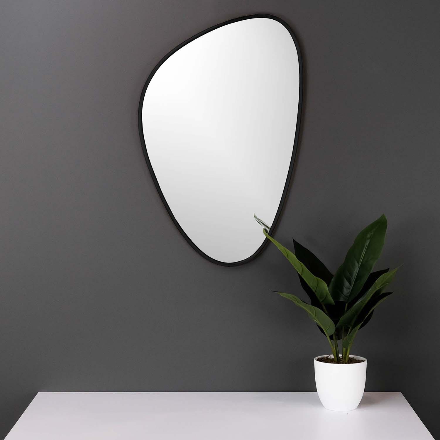 Miroir Noir Irrégulier Luna 18" x 27"