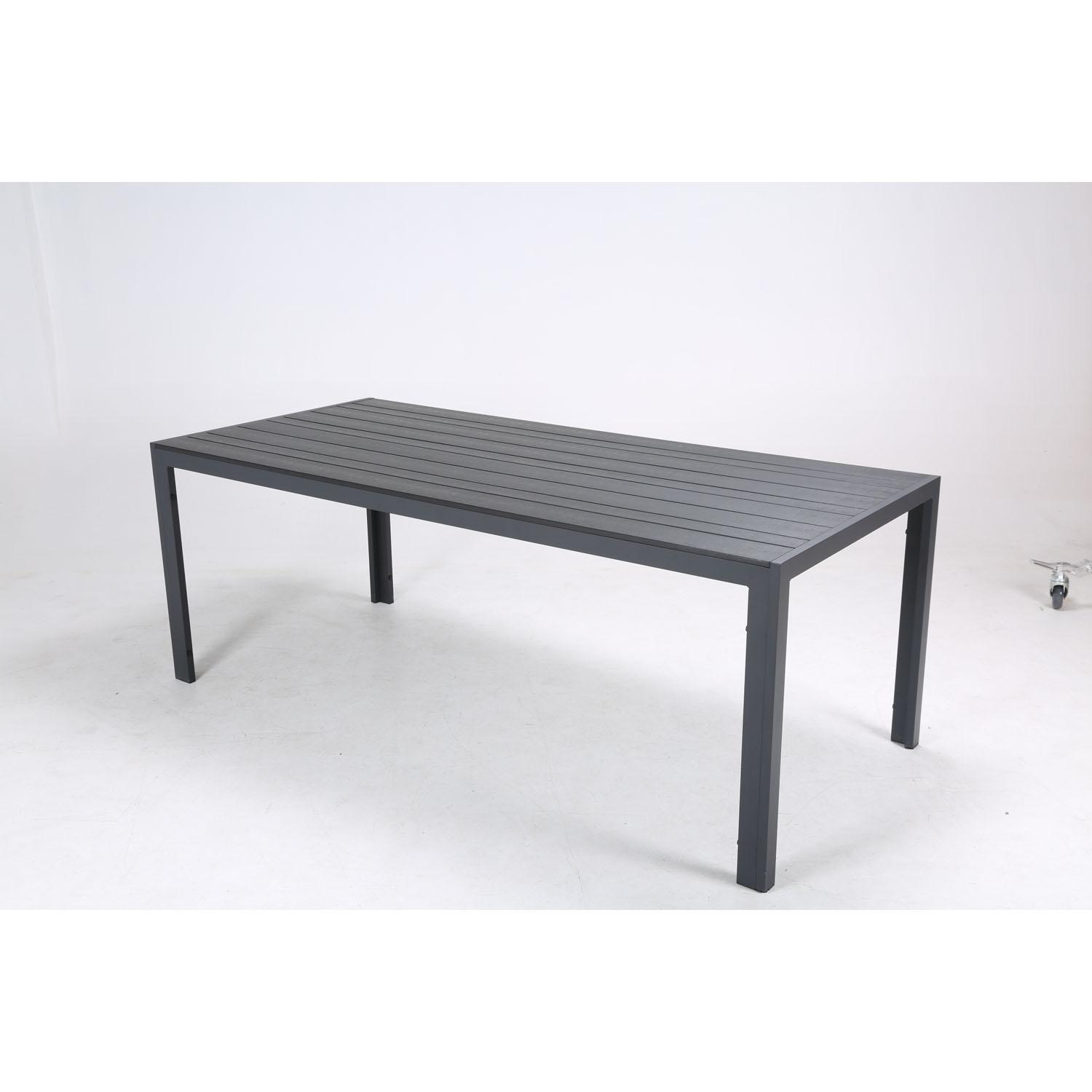 Dining Table Wood-Look Black Top 35" x 59"
