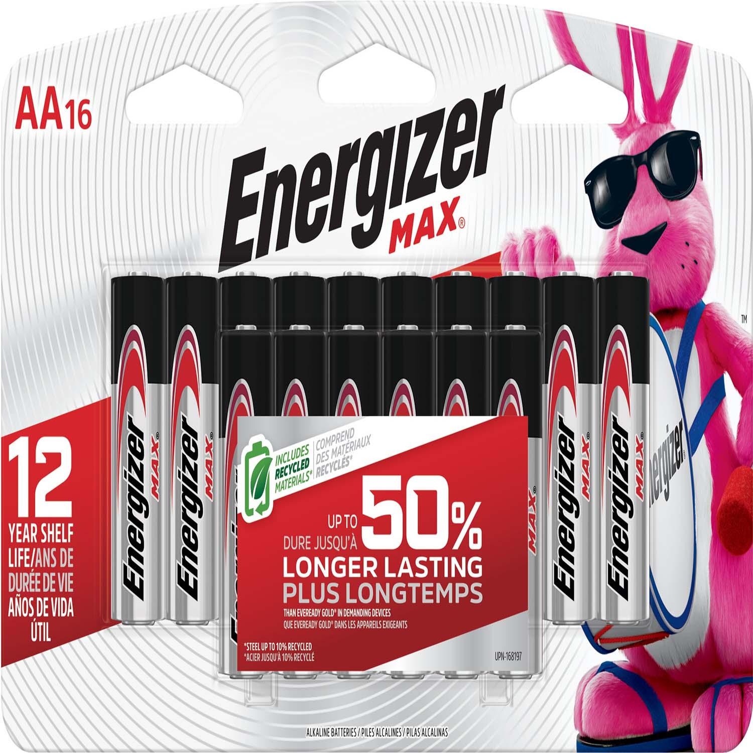 Piles Energizer Max AA-16/Paquet