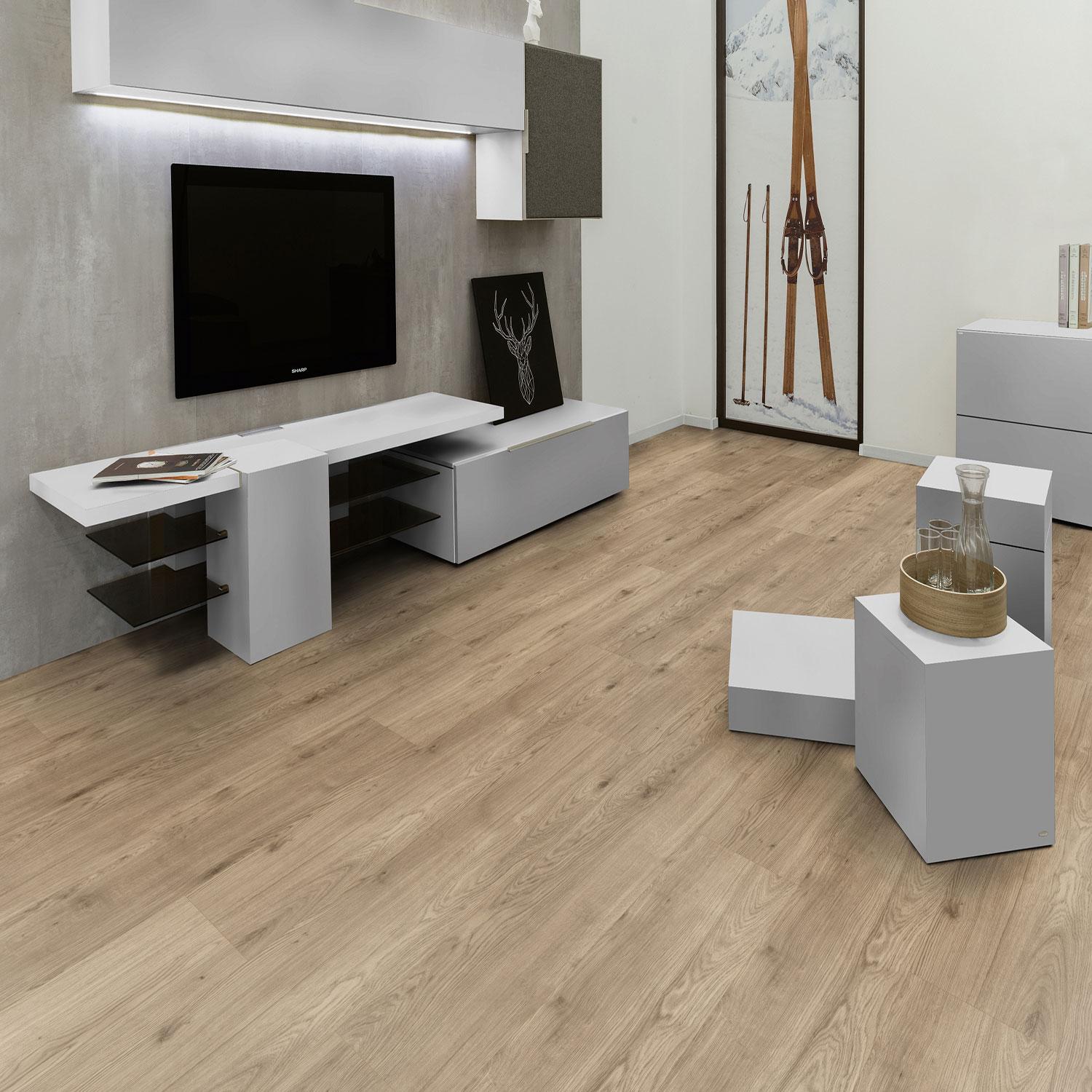 Plancher Stratifié Résistant à l’Eau 12+2mm 17,24 pi²
