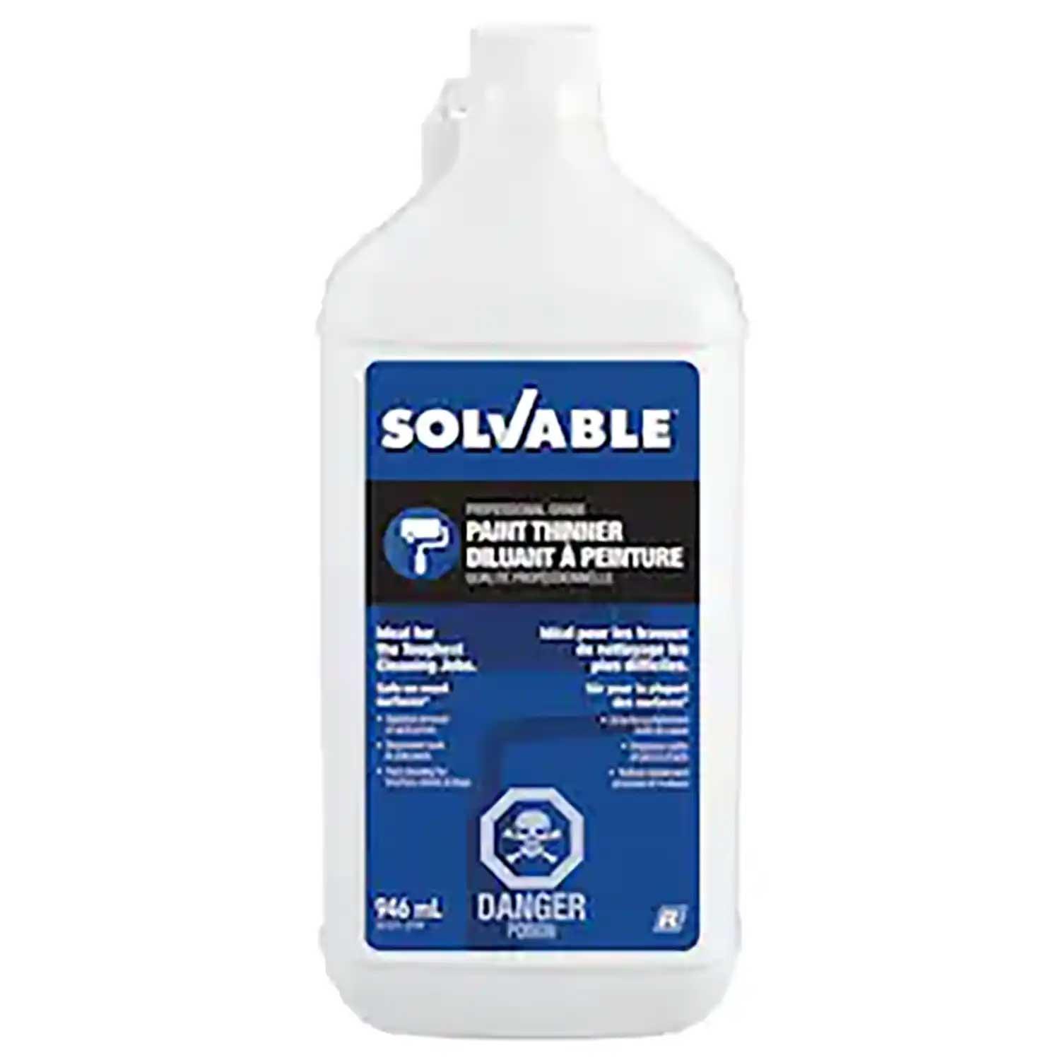 Diluant et nettoyant pour peinture Solvable 946mL