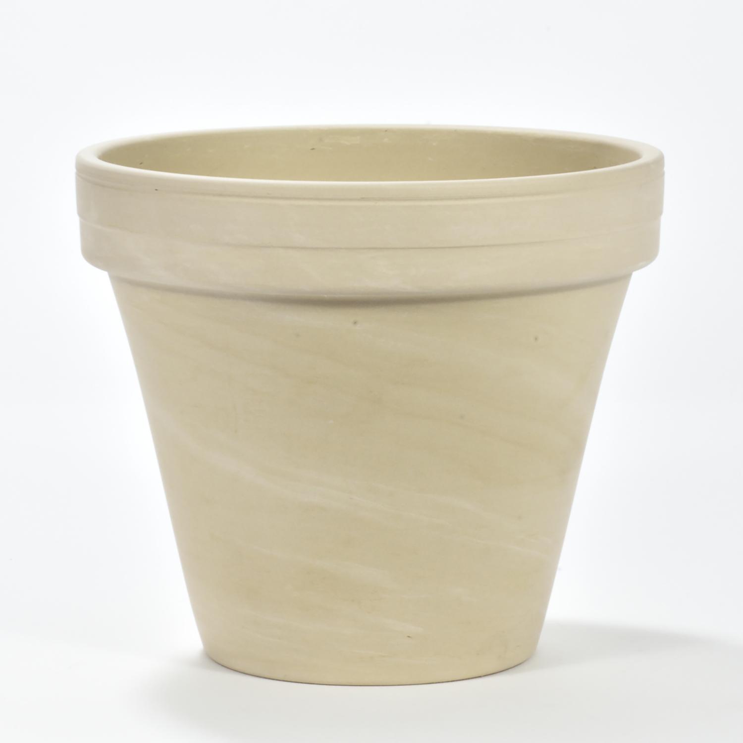 Terra Cotta White Granite Pot 4.6"