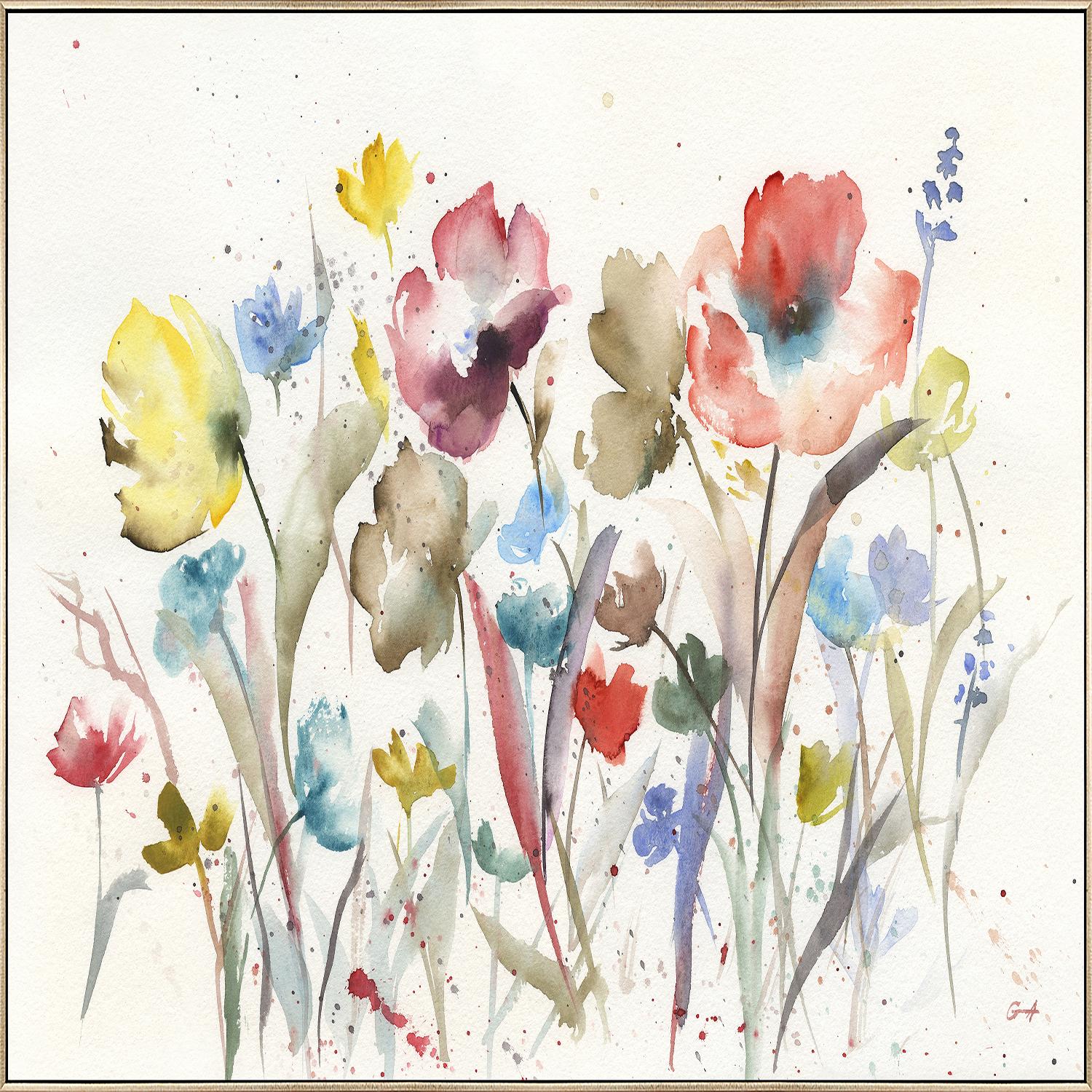 Cadre Fleurs Aquarelle 24" x 36"