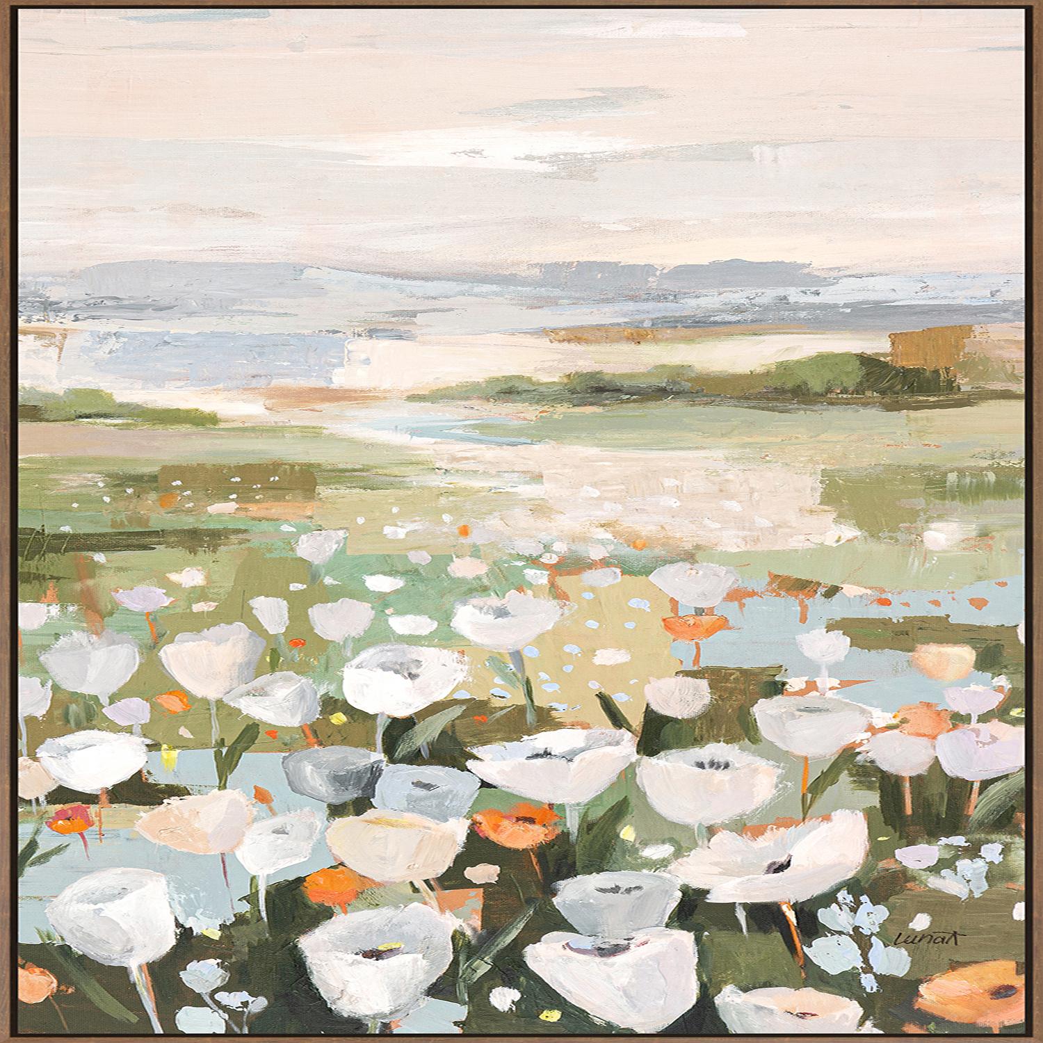 Field of Poppies Framed Print 24" x 48"