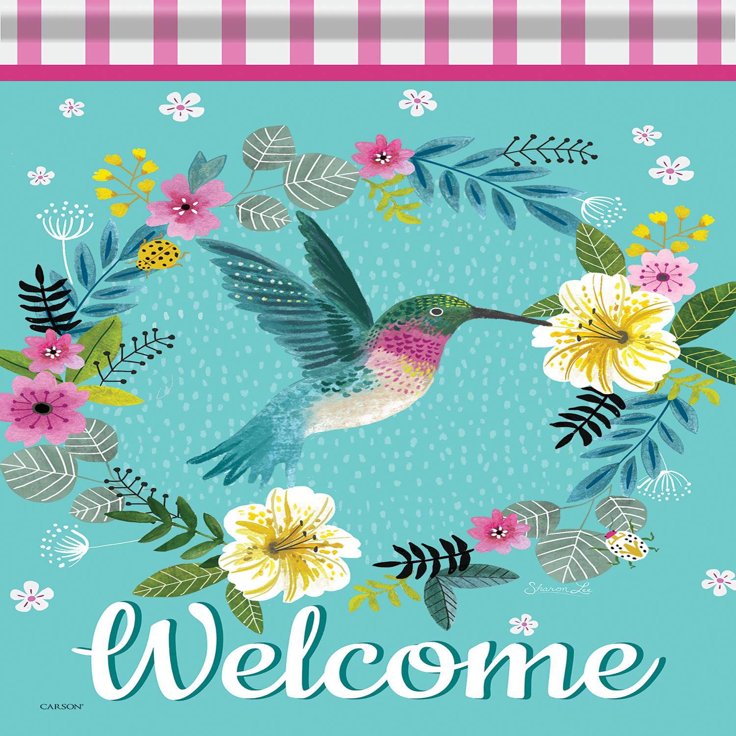 Grand Drapeau Printemps Colibri