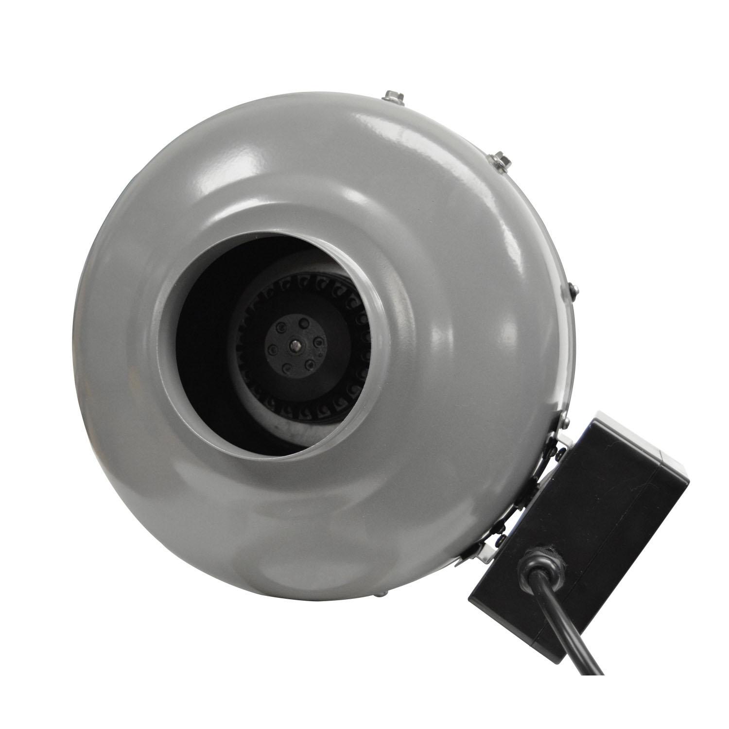 4" Grey Round Inline Duct Fan for Radon Removal 150CFM
