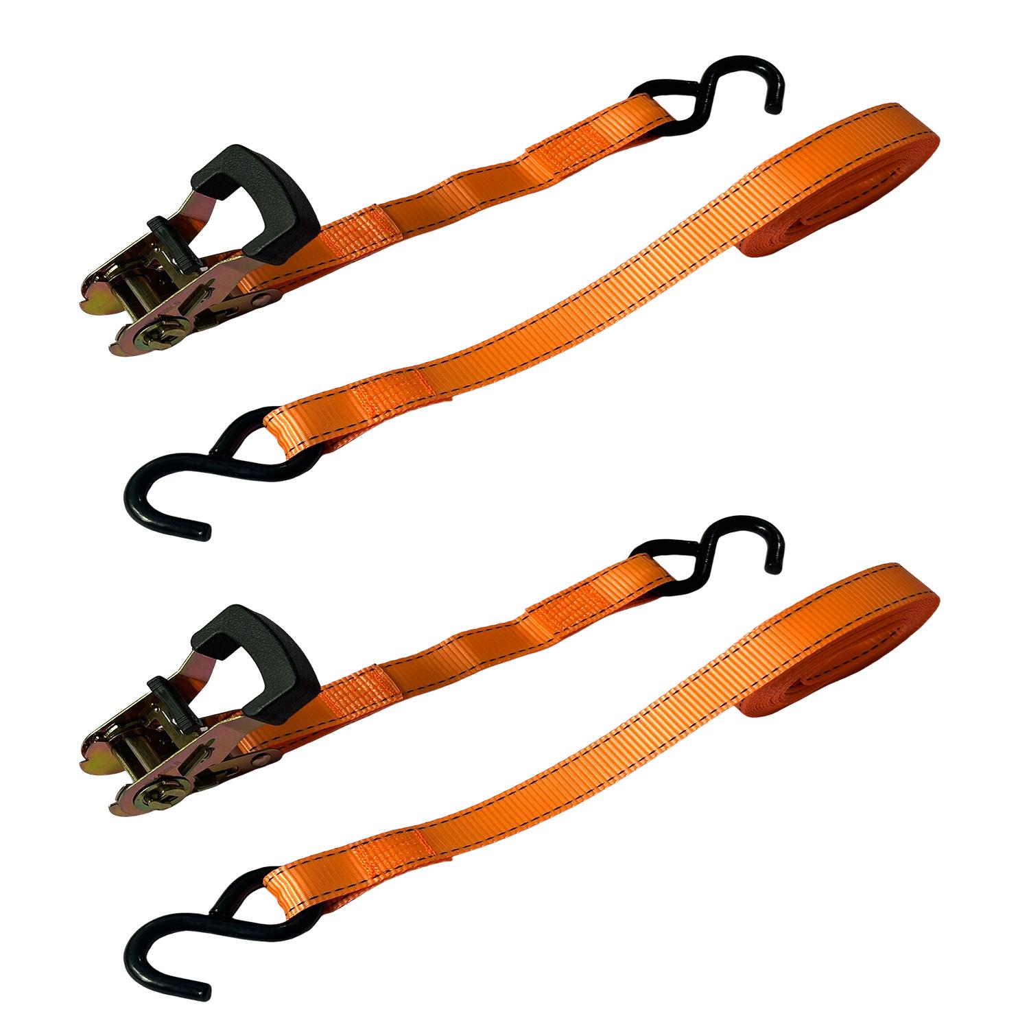 15' x 1" Orange Ratchet Tie-Down-2/Pack