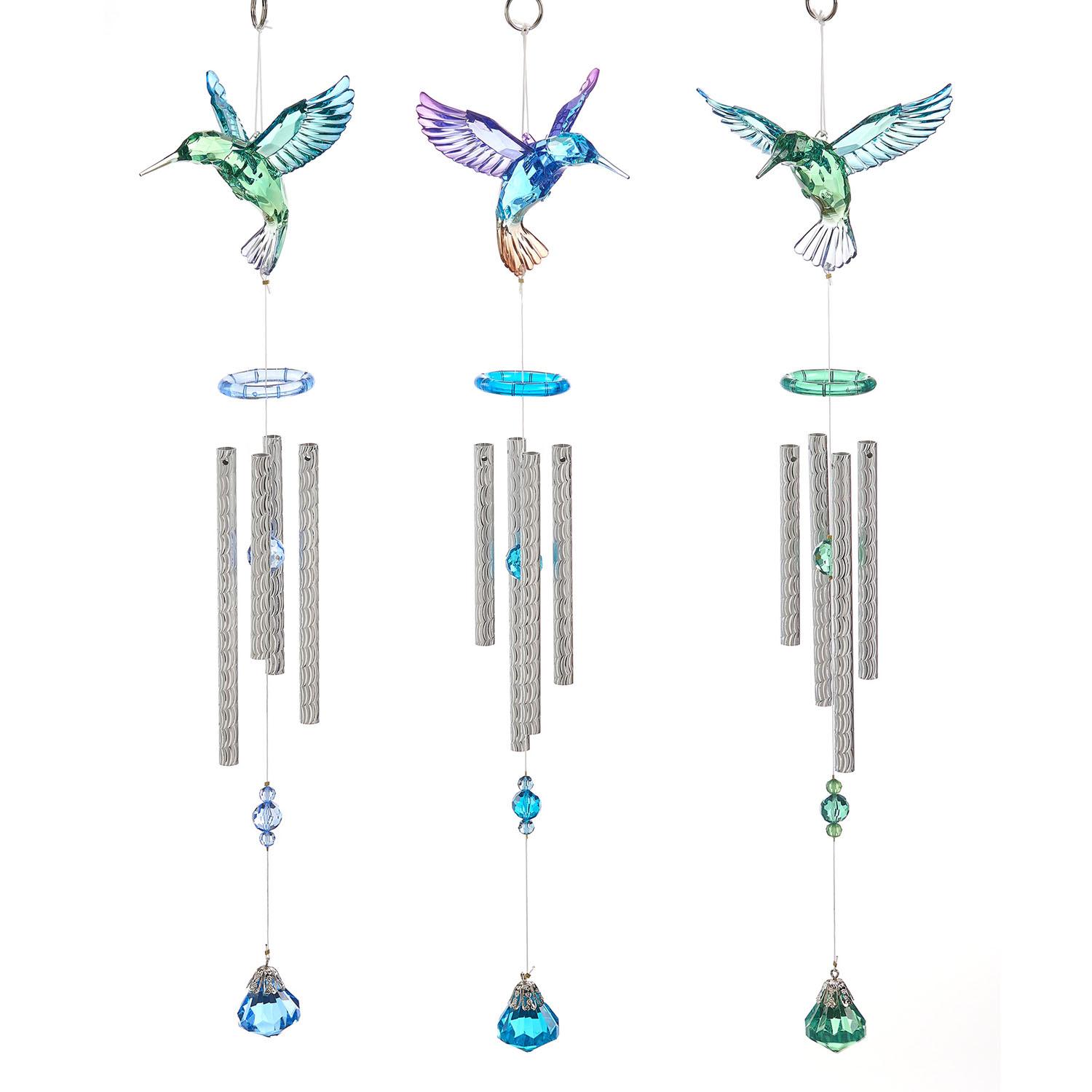 Wind Chime Acrylic Hummingbird - 3 Assorted