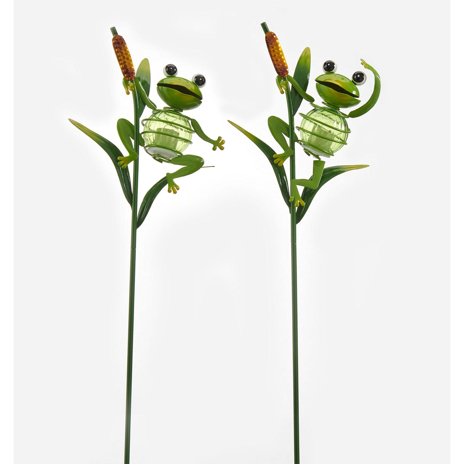 Garden Stake Solar Frog - 2 Assorted