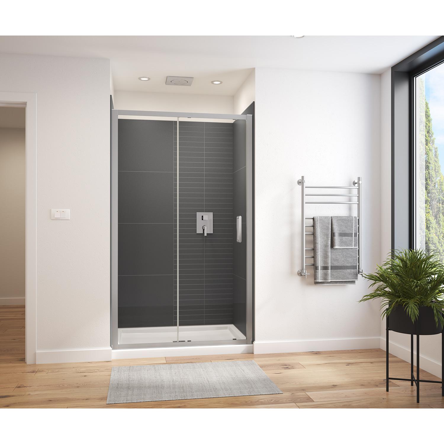 Connect Pro 43 1/2" - 45" x 76" 6mm Sliding Shower Chrome