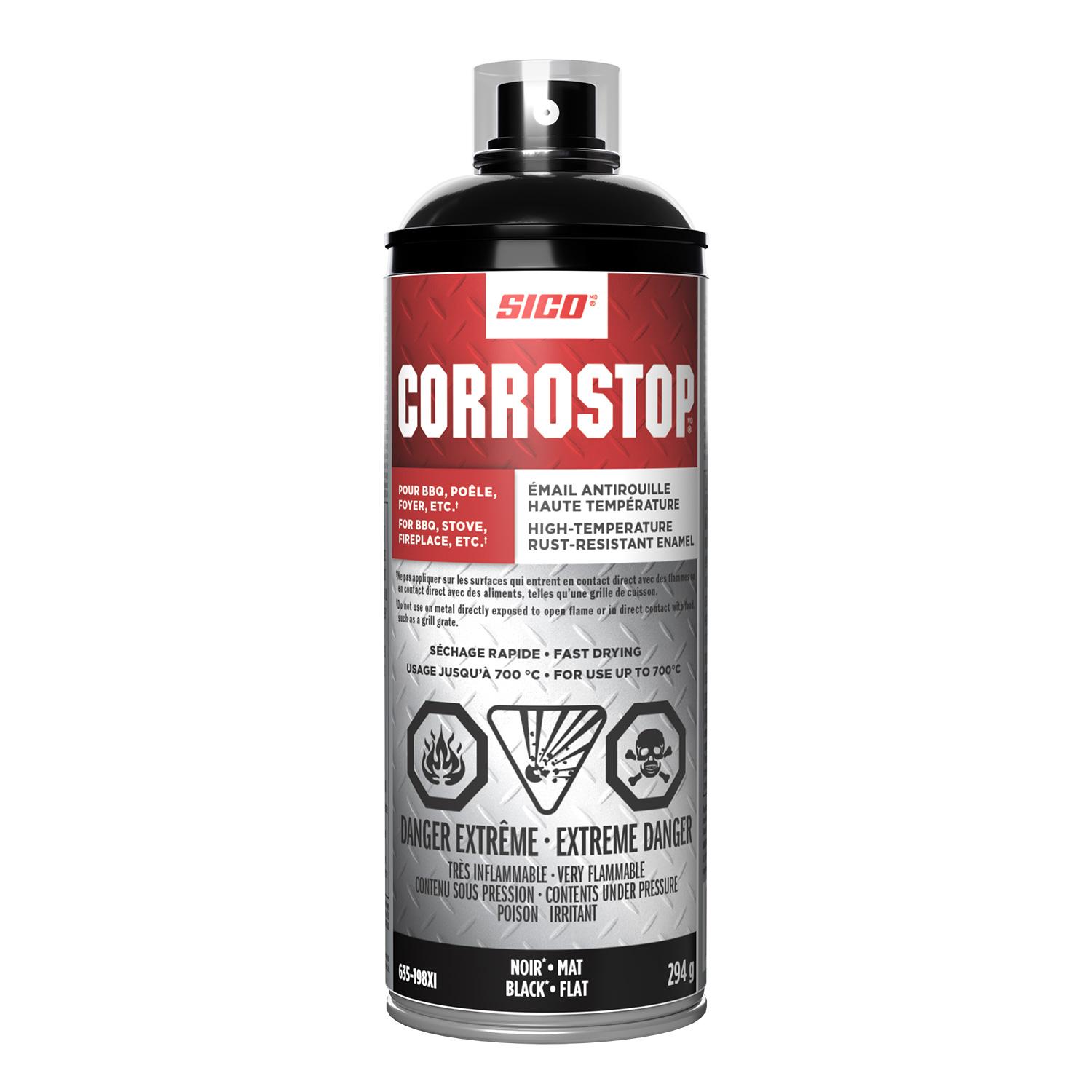 Corrostop Aerosol High Heat Rust Paint-Flat 312g